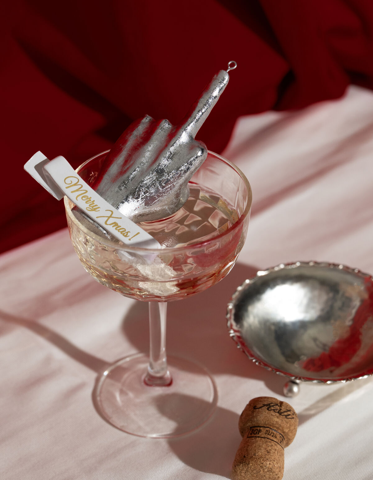 Finger-Weihnachtskugel Silber von Fred SHOEBY ACCESSOIRES