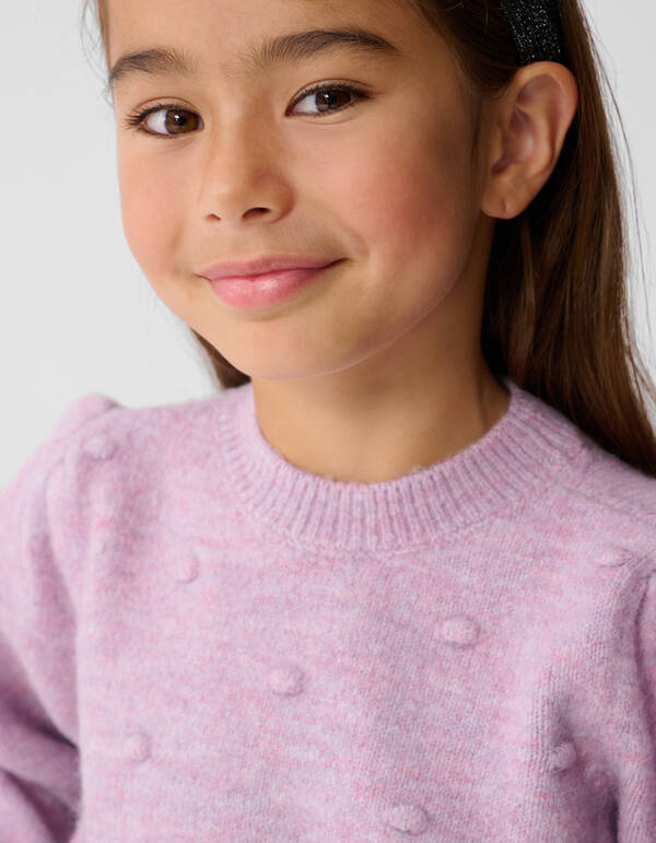 Gepunkteter Strickpullover Lila SHOEBY GIRLS