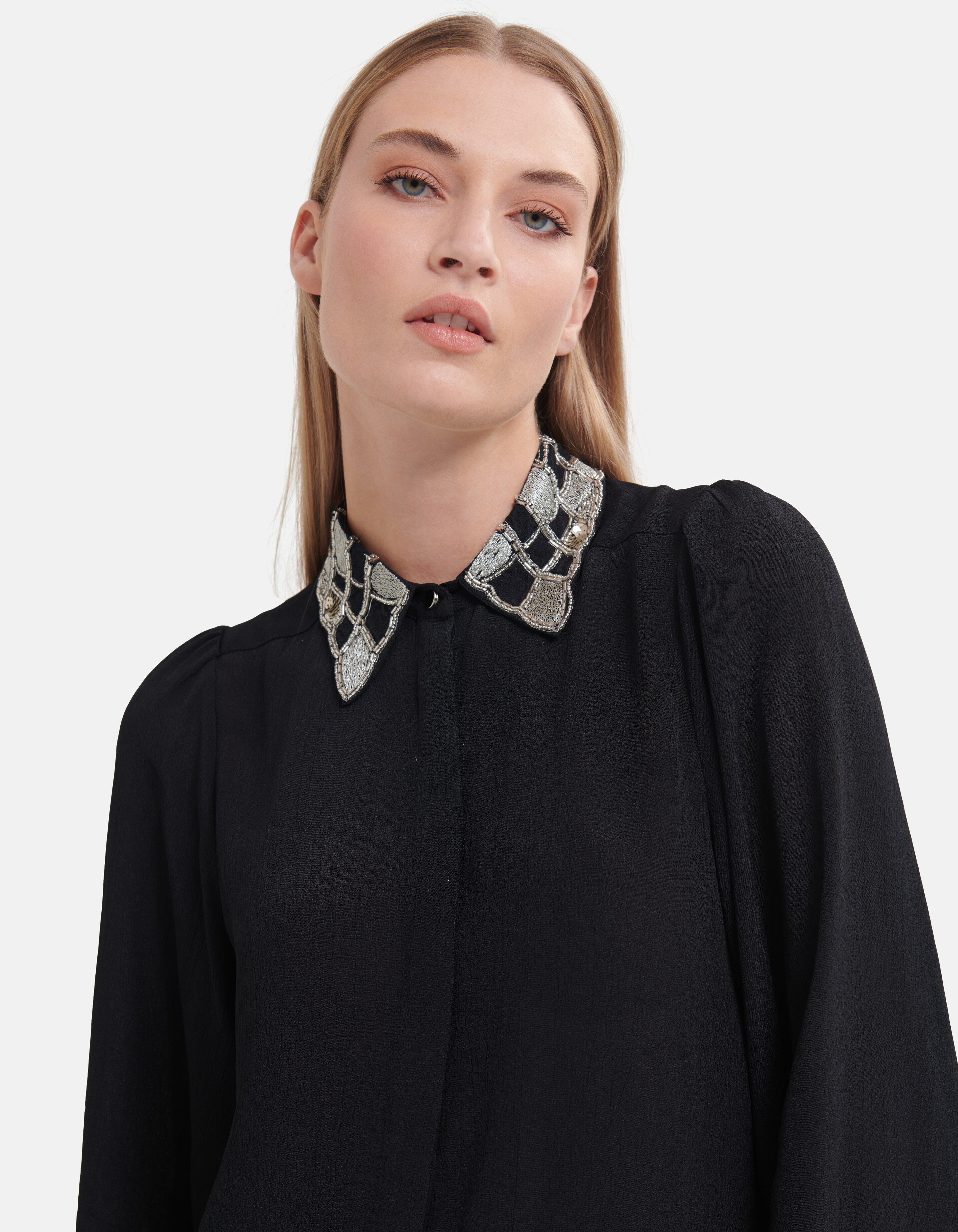 Bluse mit Kragen Schwarz von Fred SHOEBY WOMEN