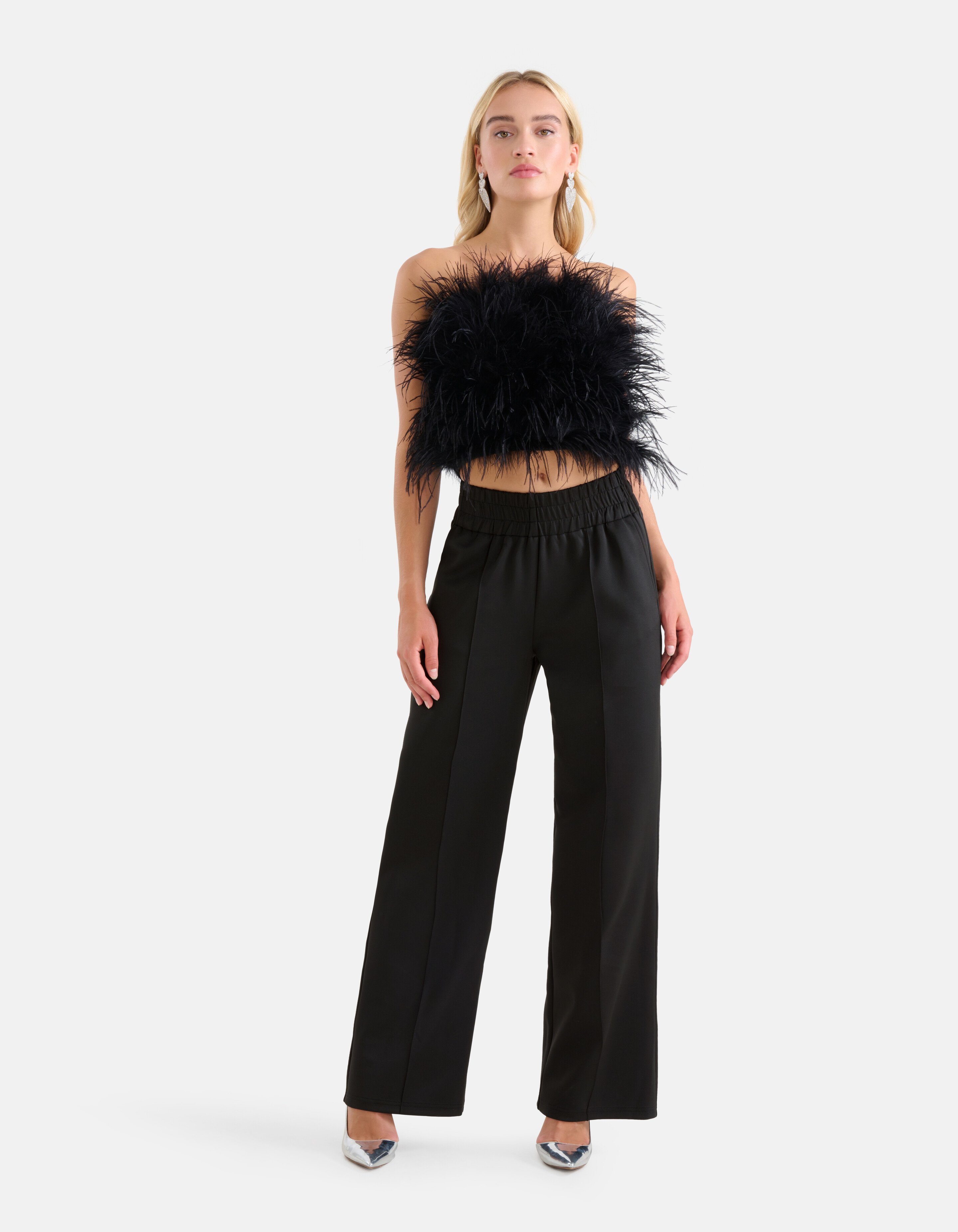 Hose mit weitem Bein Schwarz von Monica SHOEBY WOMEN