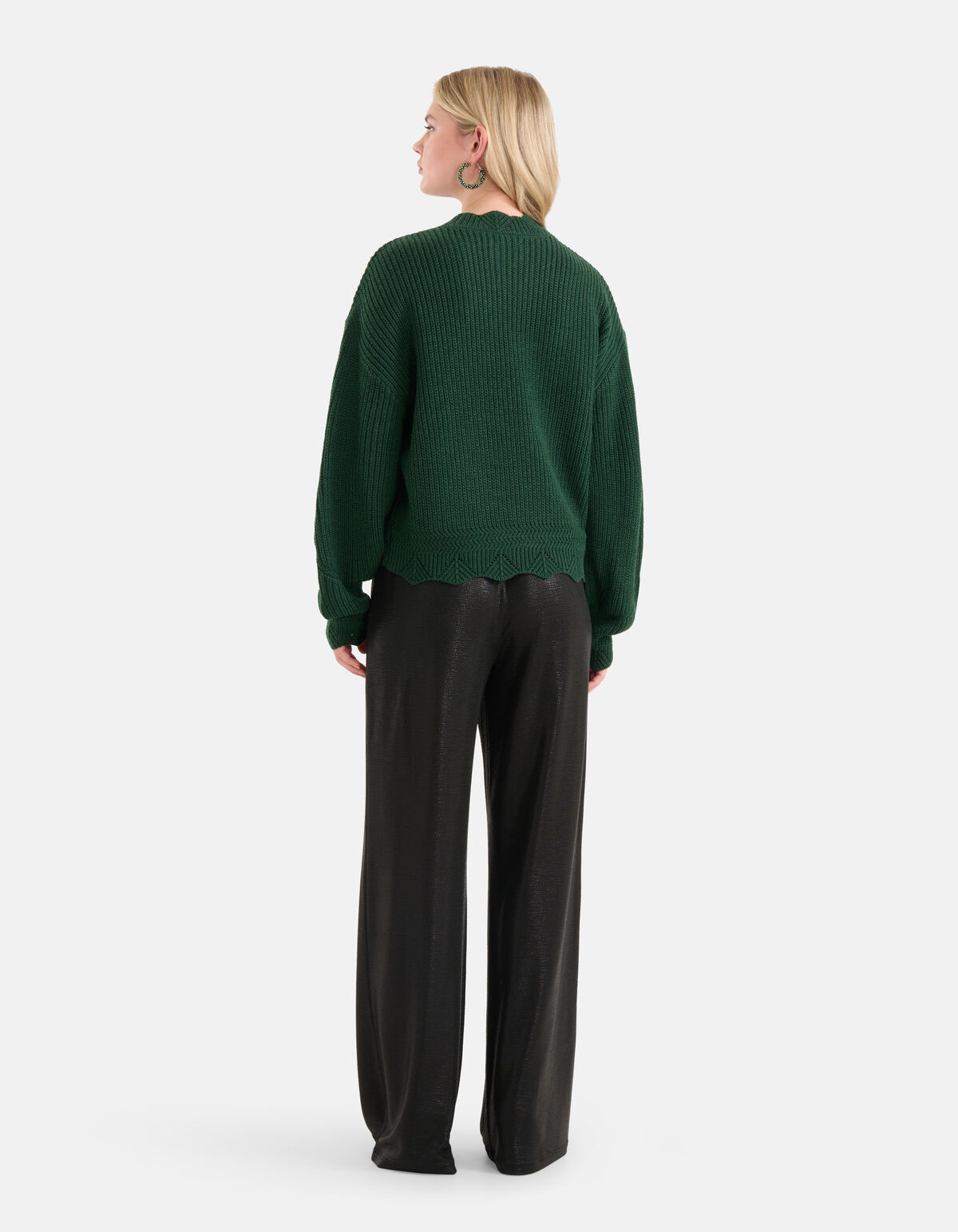 Kabelpullover dunkelgr&uuml;n SHOEBY WOMEN