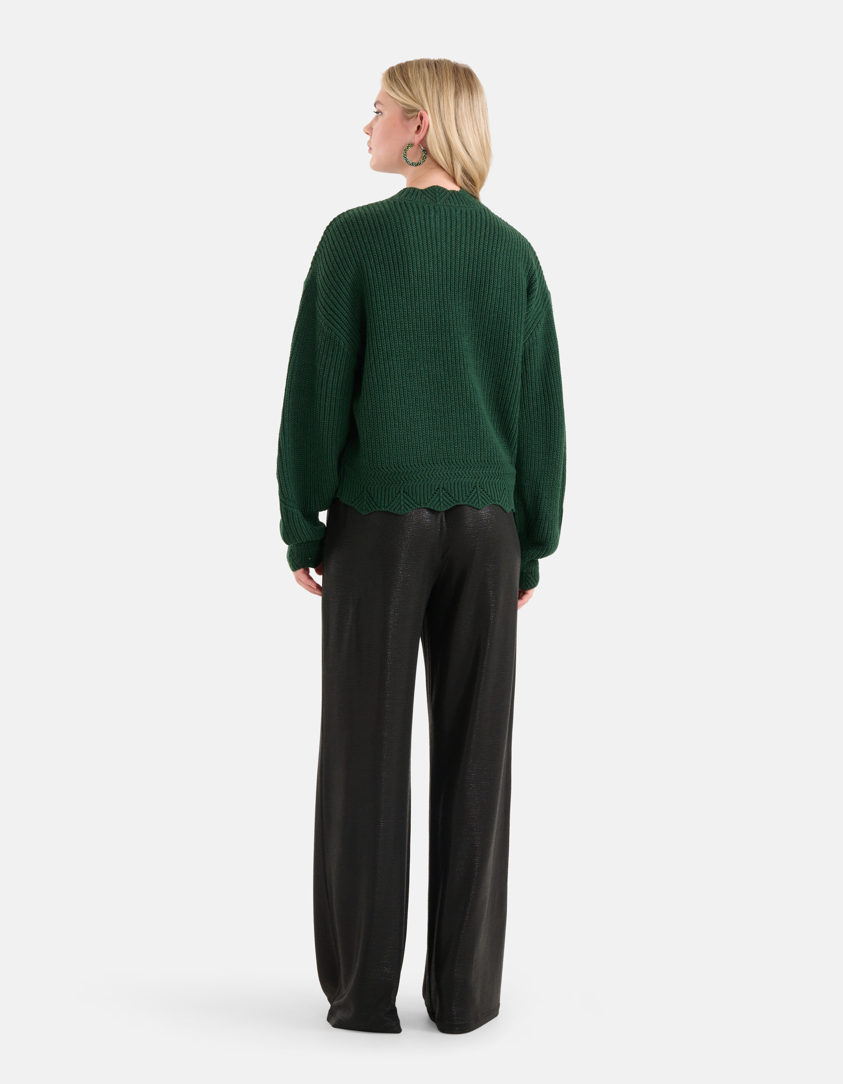 Kabelpullover dunkelgrün SHOEBY WOMEN