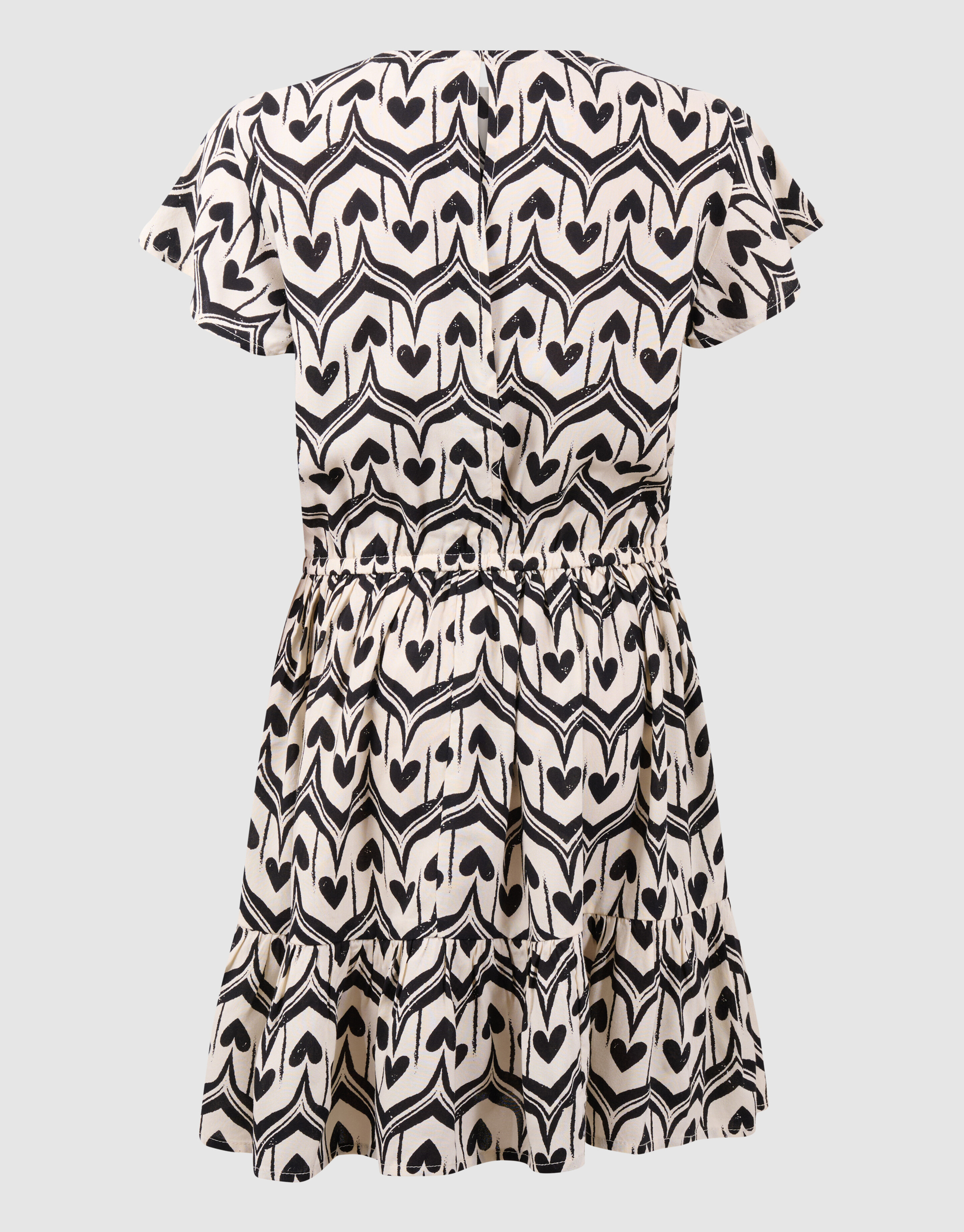 Heart Print Mini Kleid Schwarz SHOEBY GIRLS