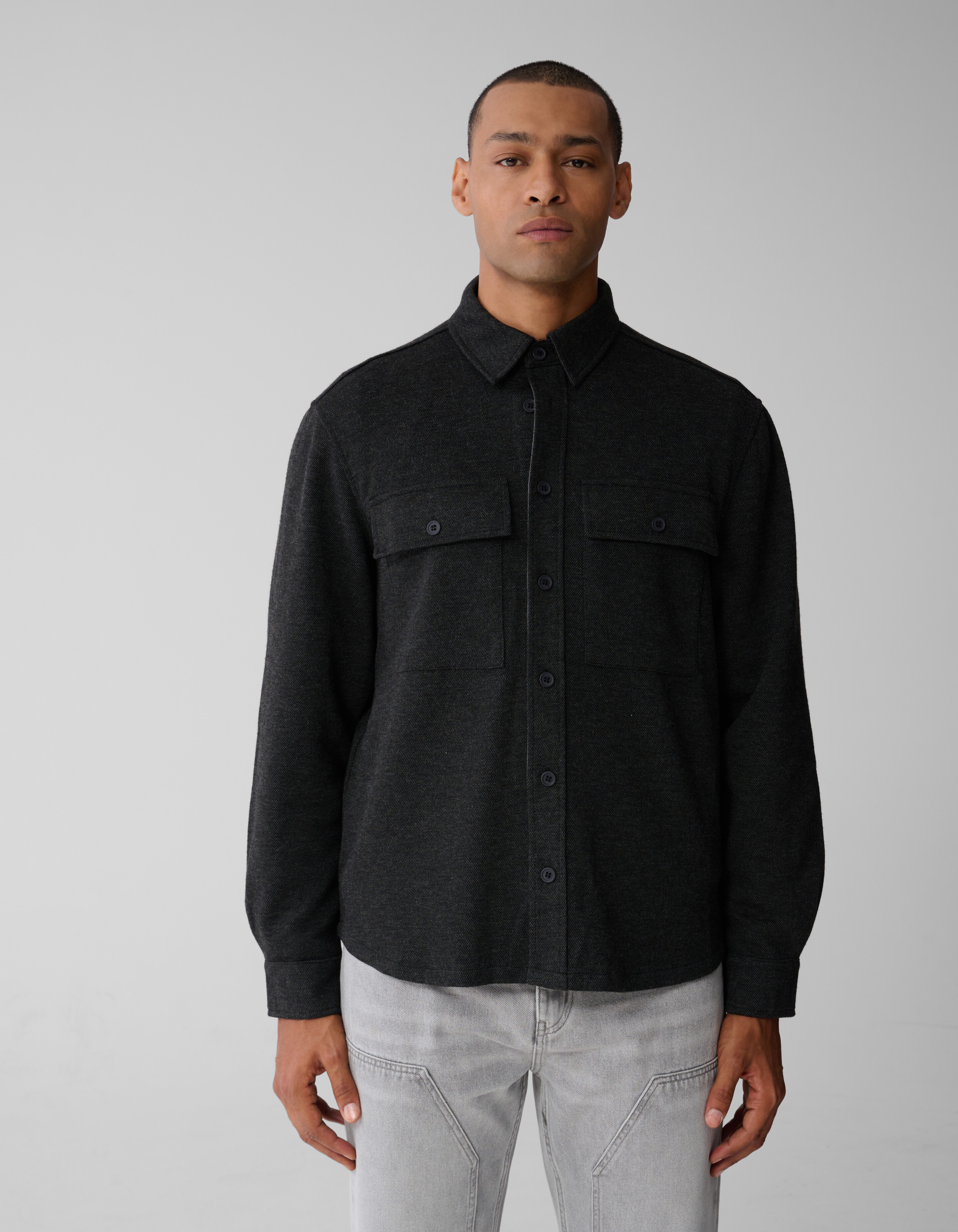 Soft Overshirt Dunkelgrau SHOEBY MEN