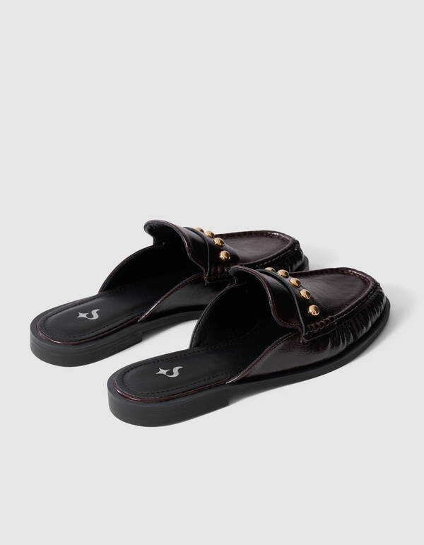 Dunkelroter Loafer mit Nieten SHOEBY SHOES