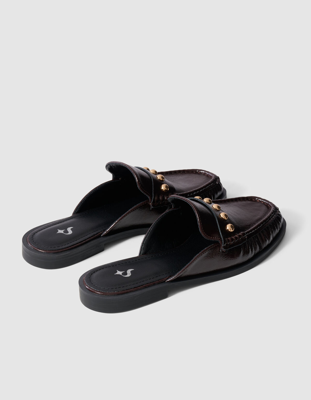 Dunkelroter Loafer mit Nieten SHOEBY SHOES