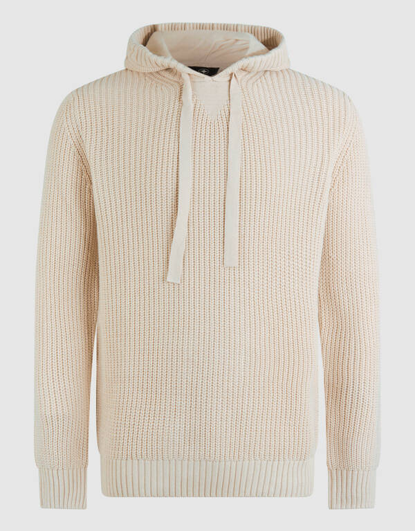 Strick-Hoodie in Off White SHOEBY MEN