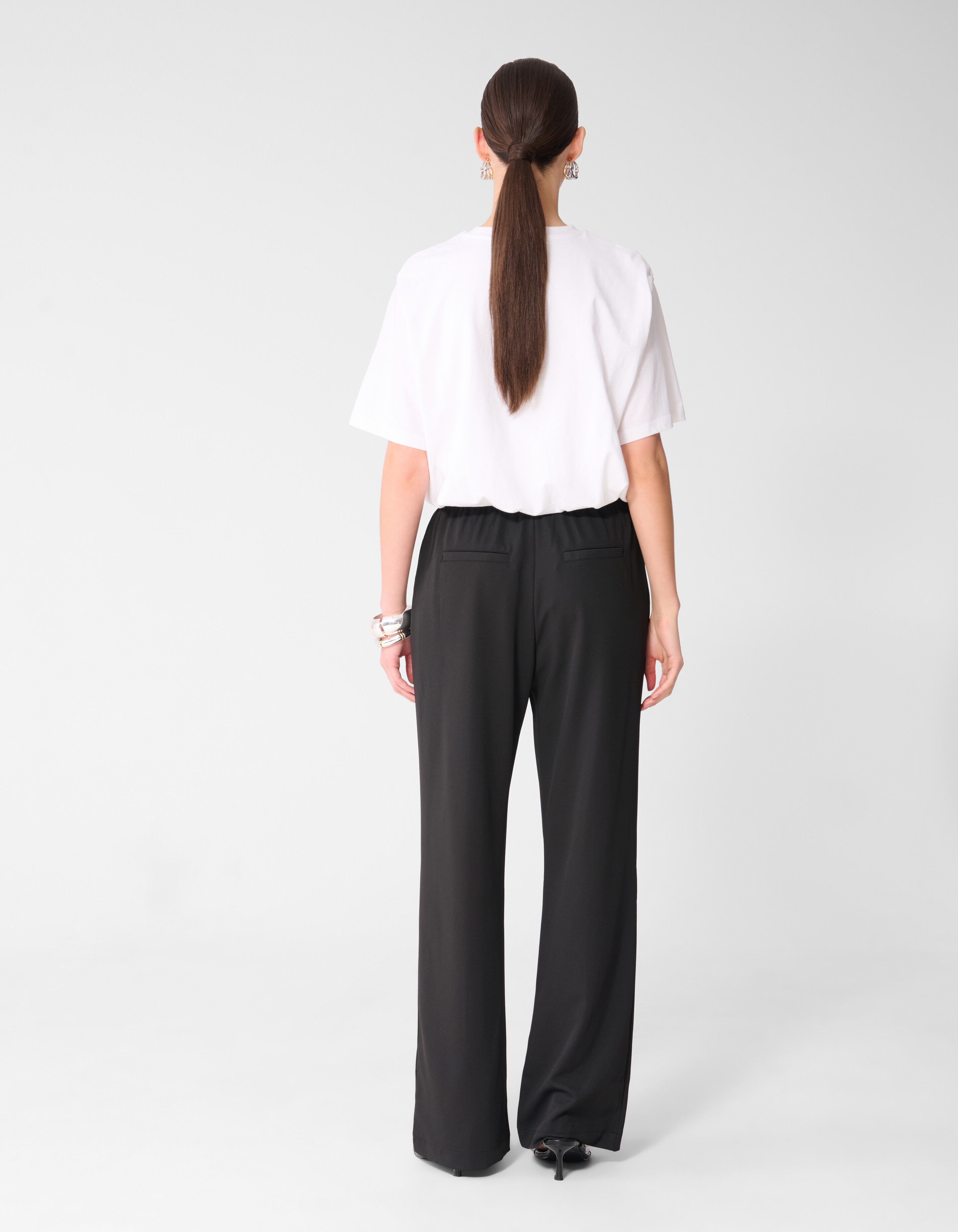 Basic-Hose mit weitem Bein Schwarz SHOEBY WOMEN