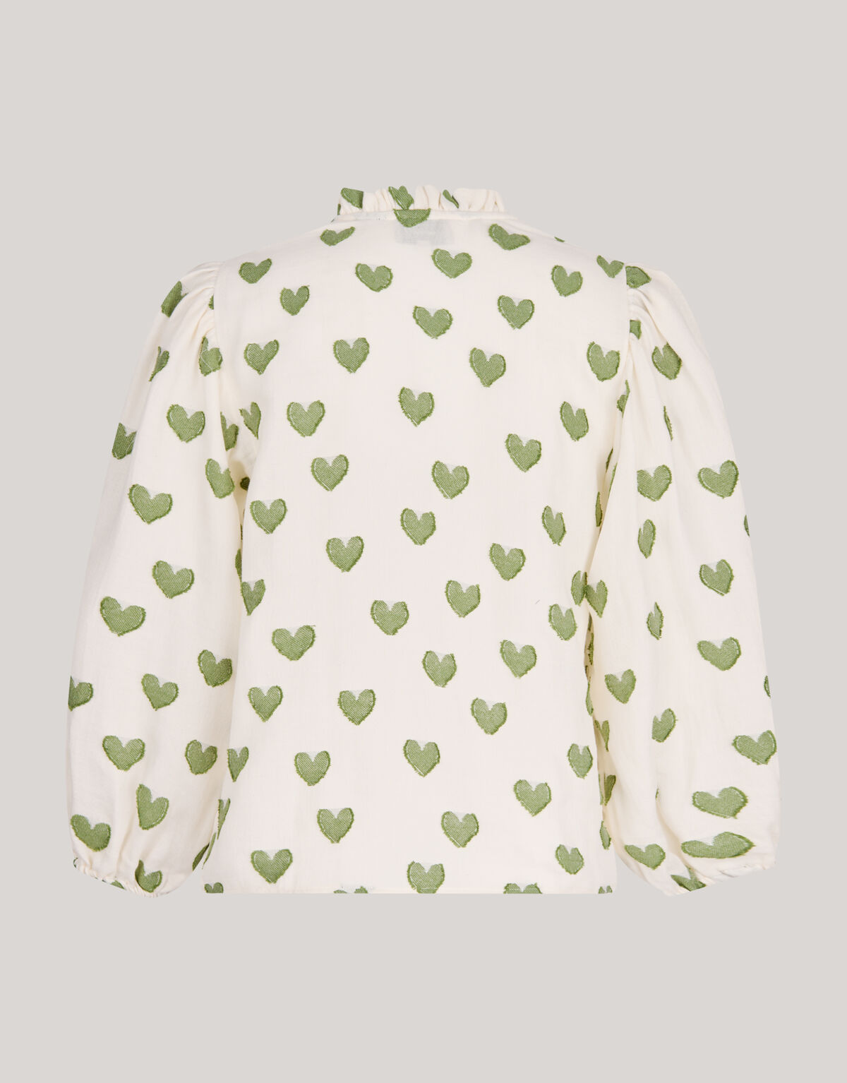 Bedruckte Herzbluse Off White SHOEBY WOMEN