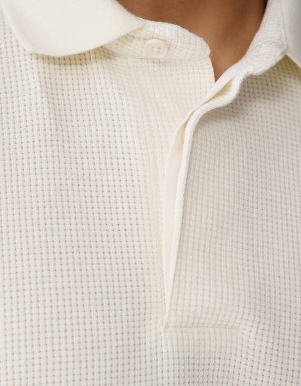 Struktur Jersey Polo Off White SHOEBY MEN