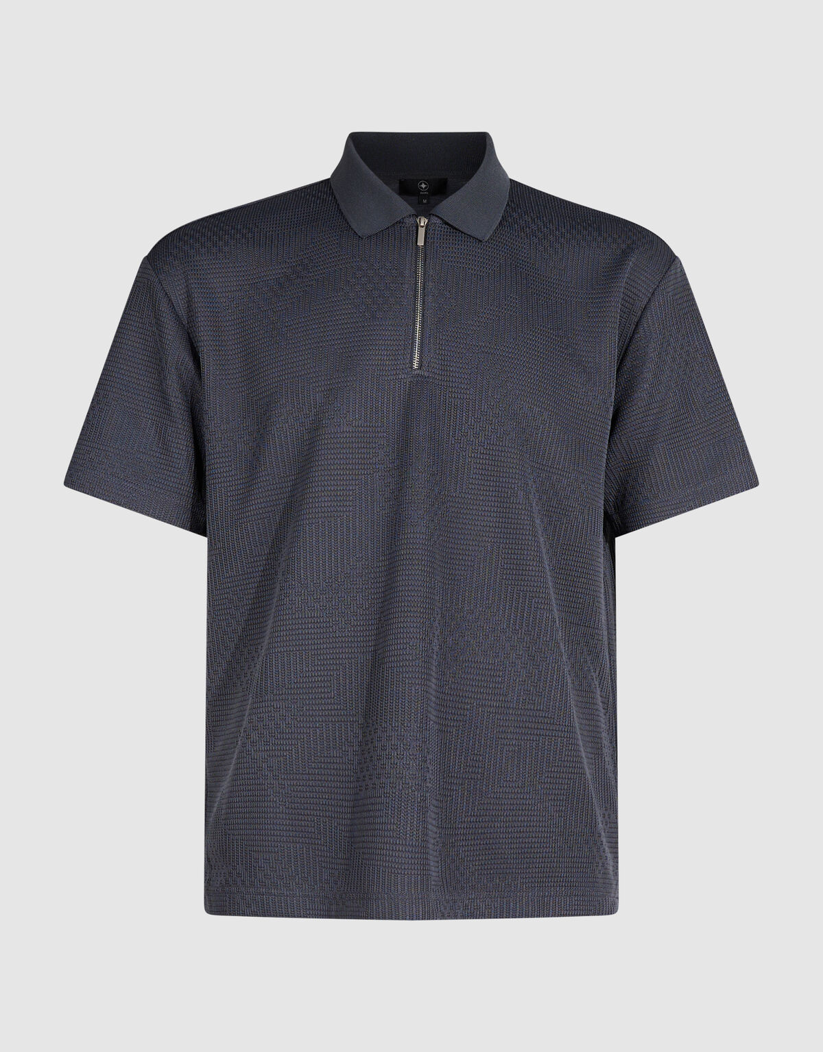 Structuur Zipper Polo Dunkelgrau SHOEBY MEN