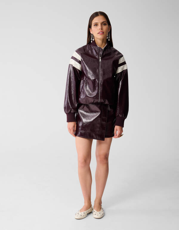 Sportliche Lakjacke Dunkelrot SHOEBY WOMEN