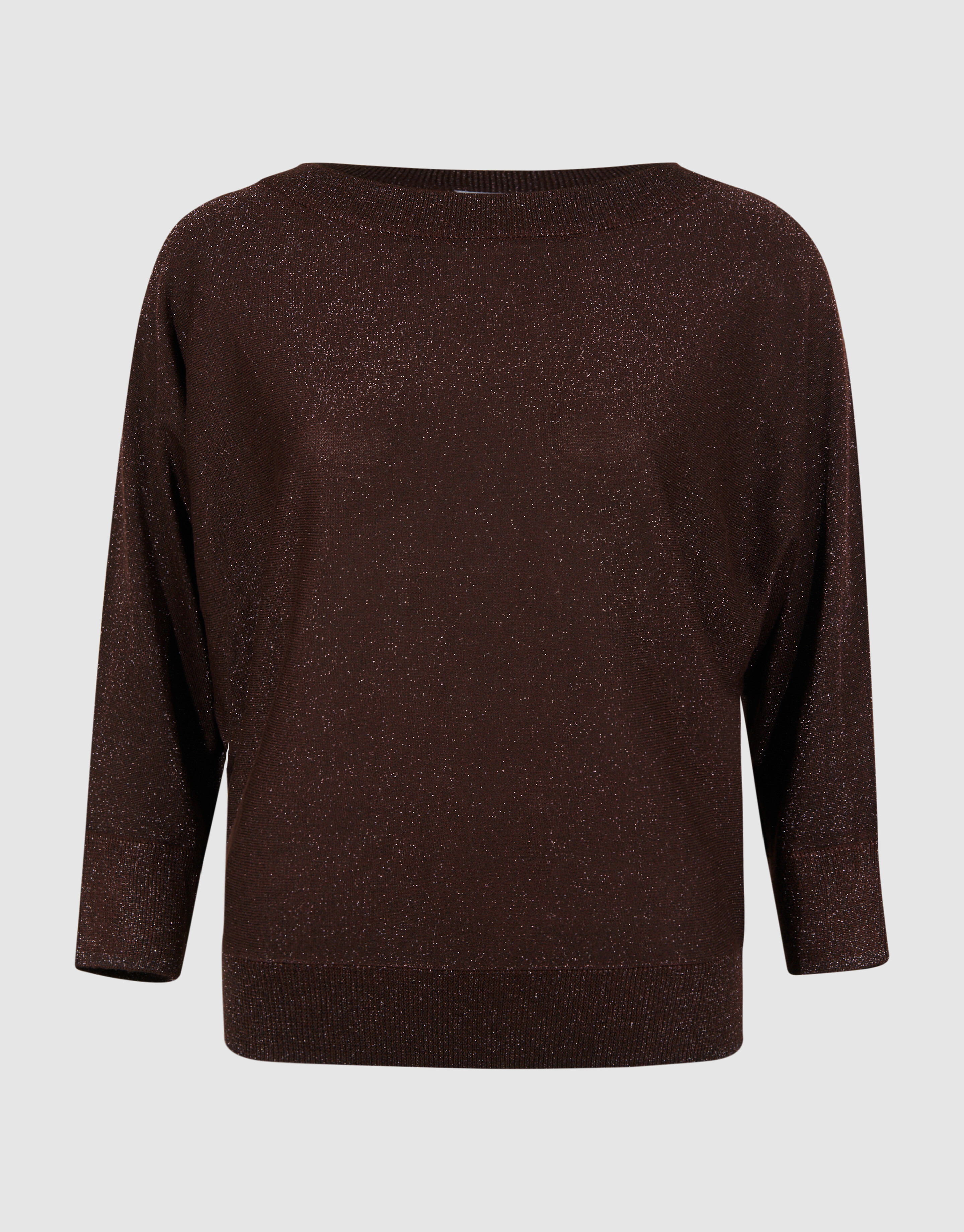 Glitter Fledermaus Pullover Dunkelbraun SHOEBY WOMEN