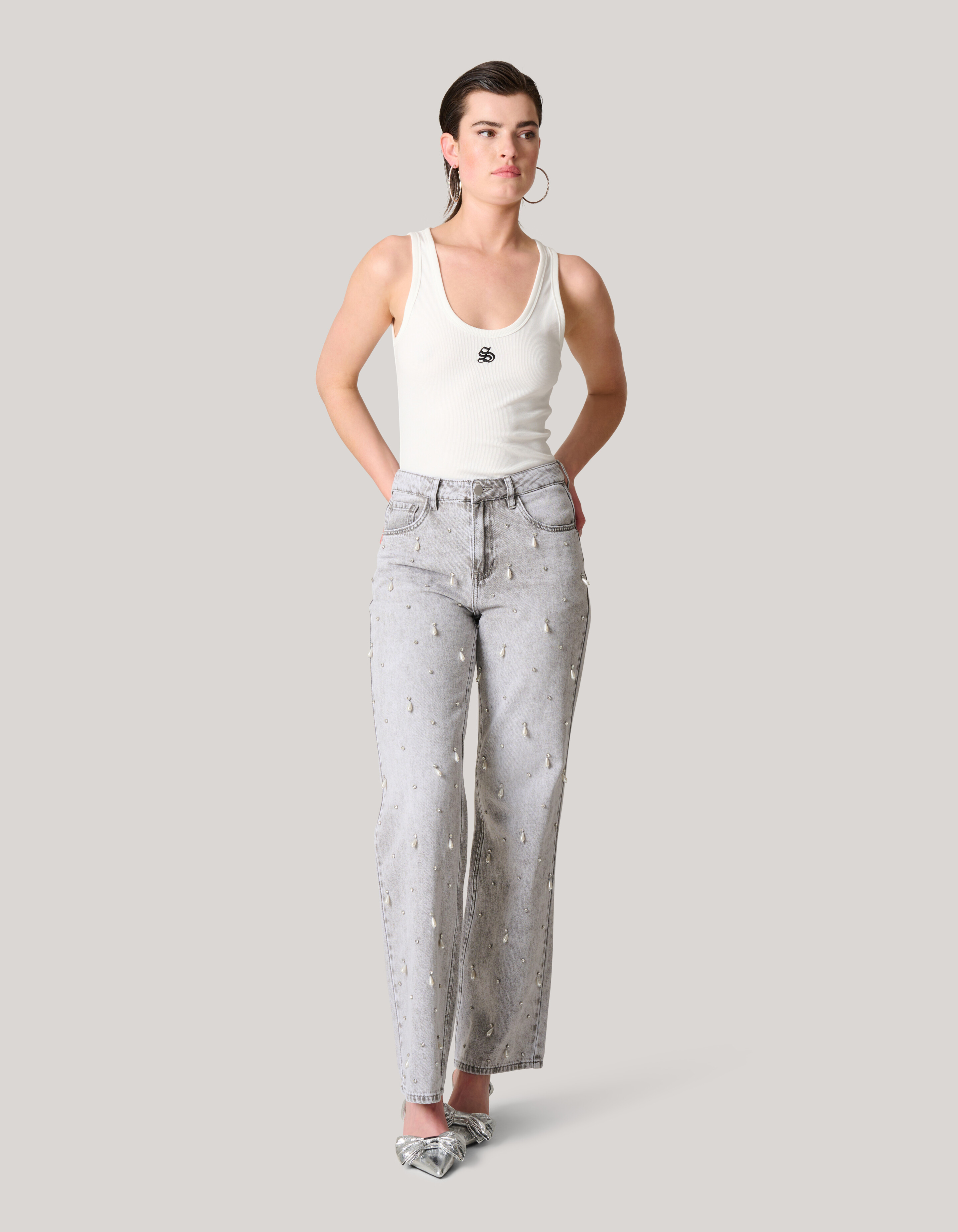 Shoeby Logo Tanktop Weiß SHOEBY WOMEN