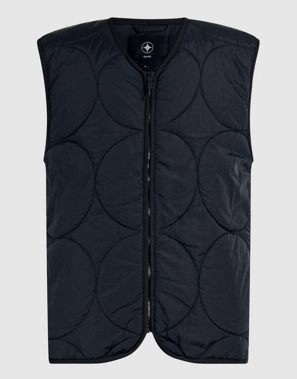 Quilted Spark Logo Bodywarmer Schwarz SHOEBY MEN
