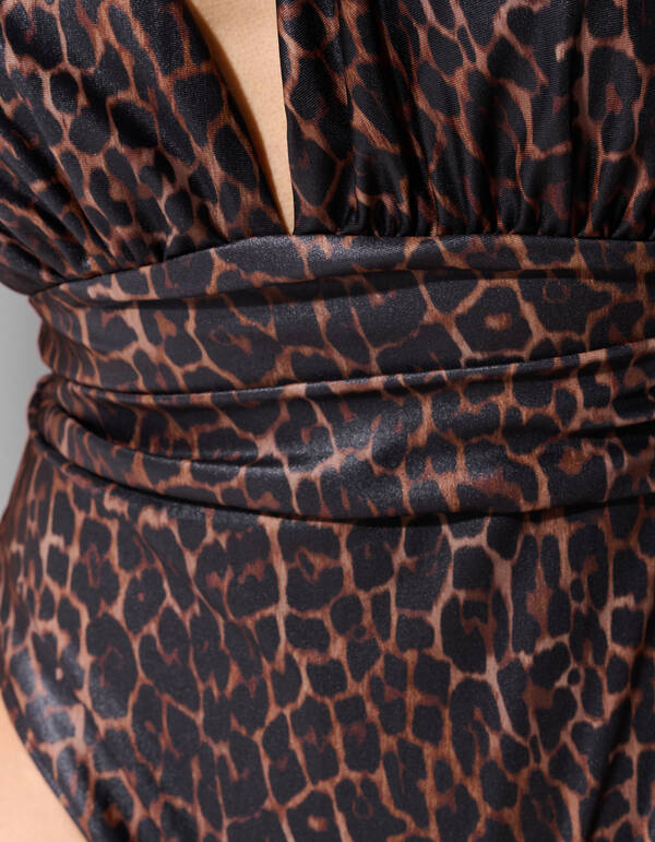 Leopard Badeanzug Dunkelbraun SHOEBY ACCESSOIRES