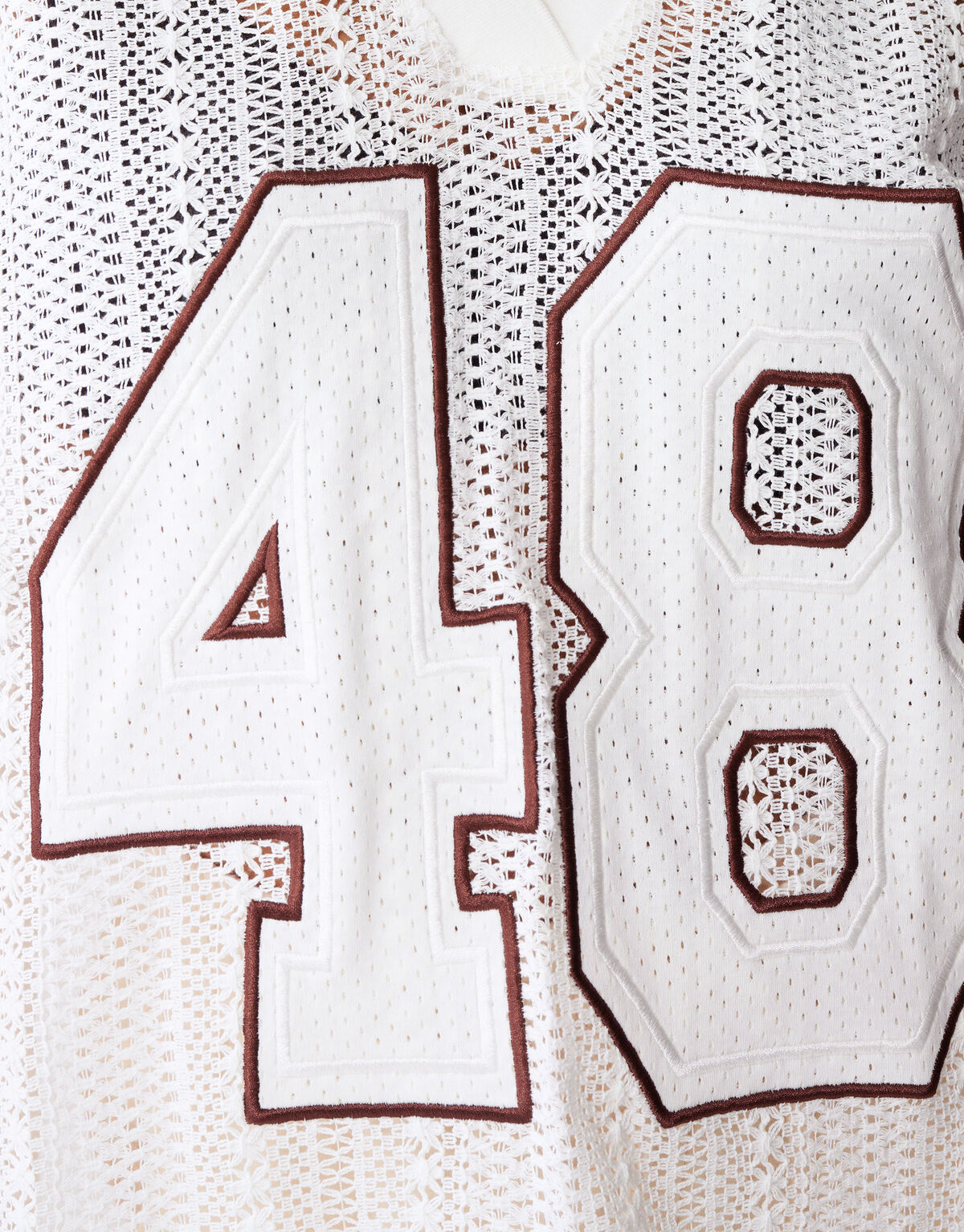 Übergrößen-Baseball-T-Shirt Gebrochenes Weiß Von F SHOEBY WOMEN