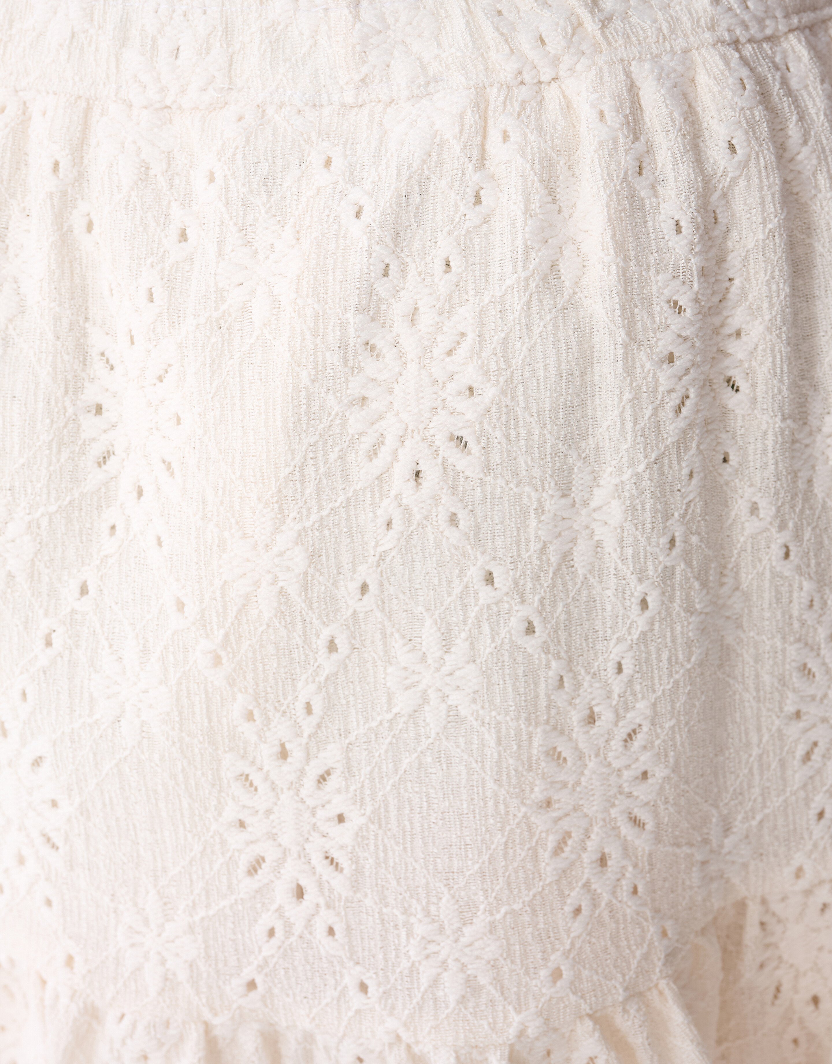 Stickerei R&uuml;schen Skort Wei&szlig; SHOEBY GIRLS