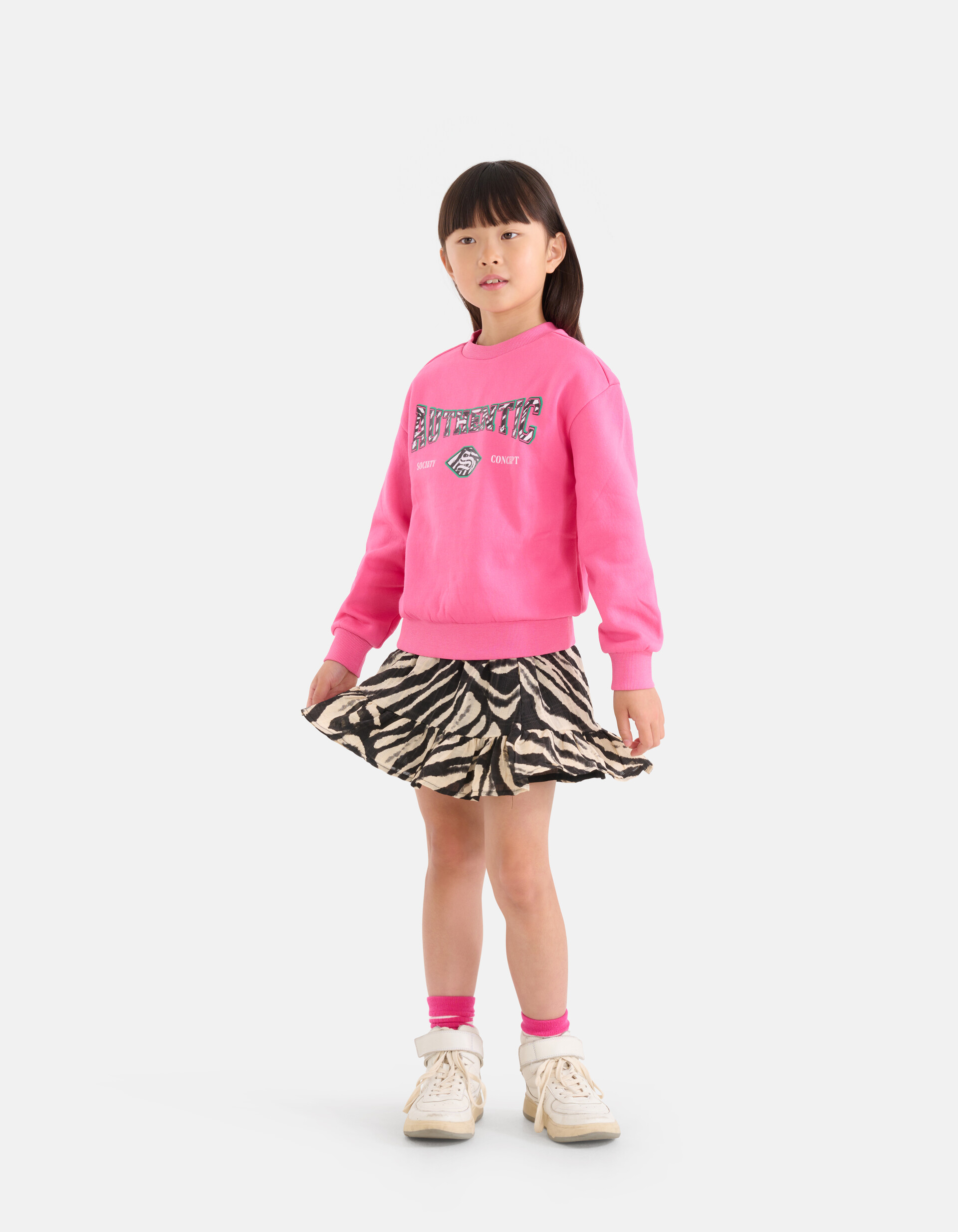 Zebraprint Rok Zwart/Beige SHOEBY GIRLS