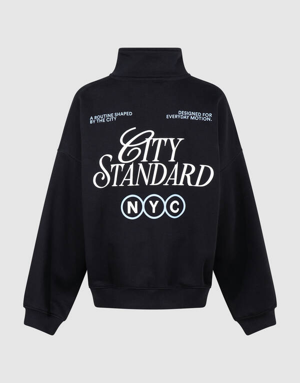 City Zip Sweatshirt Schwarz SHOEBY BOYS