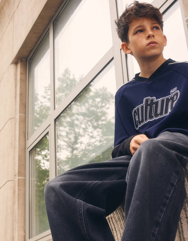 Carpenter-Jeans in Ultra-Baggy-Passform, Dunkelgra SHOEBY BOYS