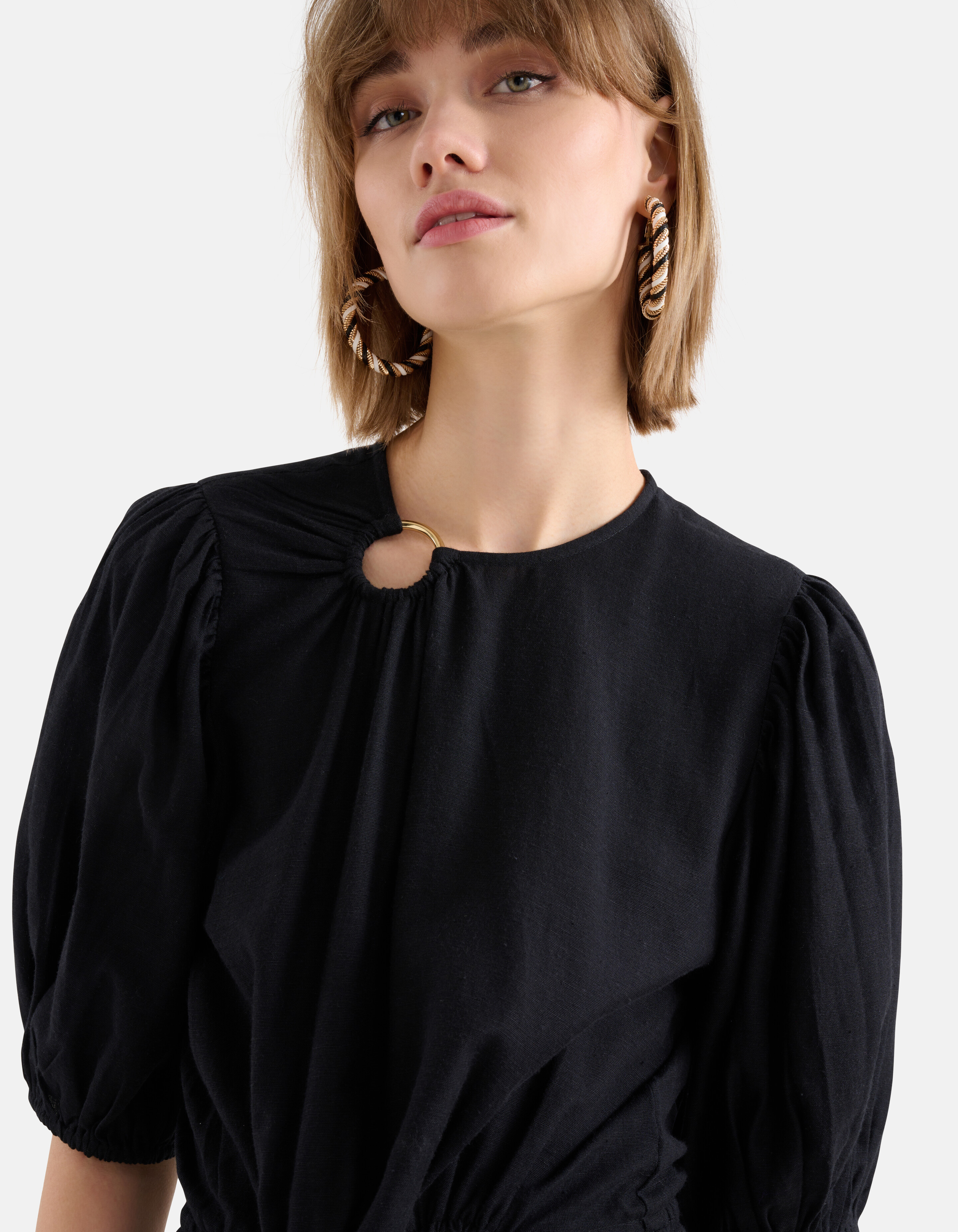 Detail Hoops Schwarz/Weiß SHOEBY ACCESSOIRES