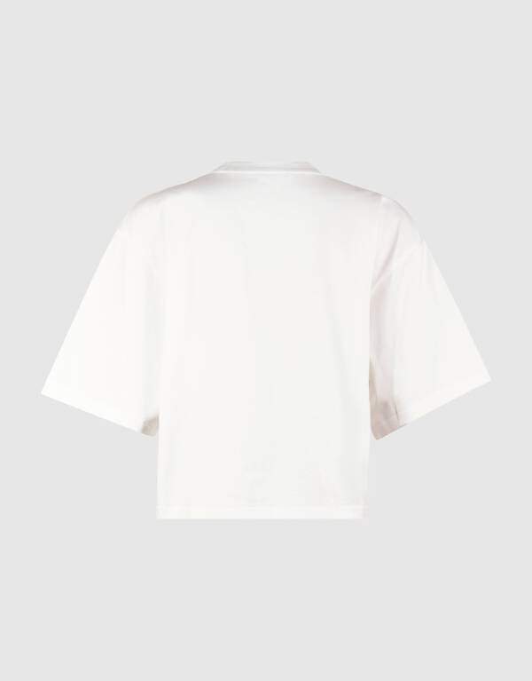 Cropped Boxy Fit T-Shirt Weiß SHOEBY WOMEN