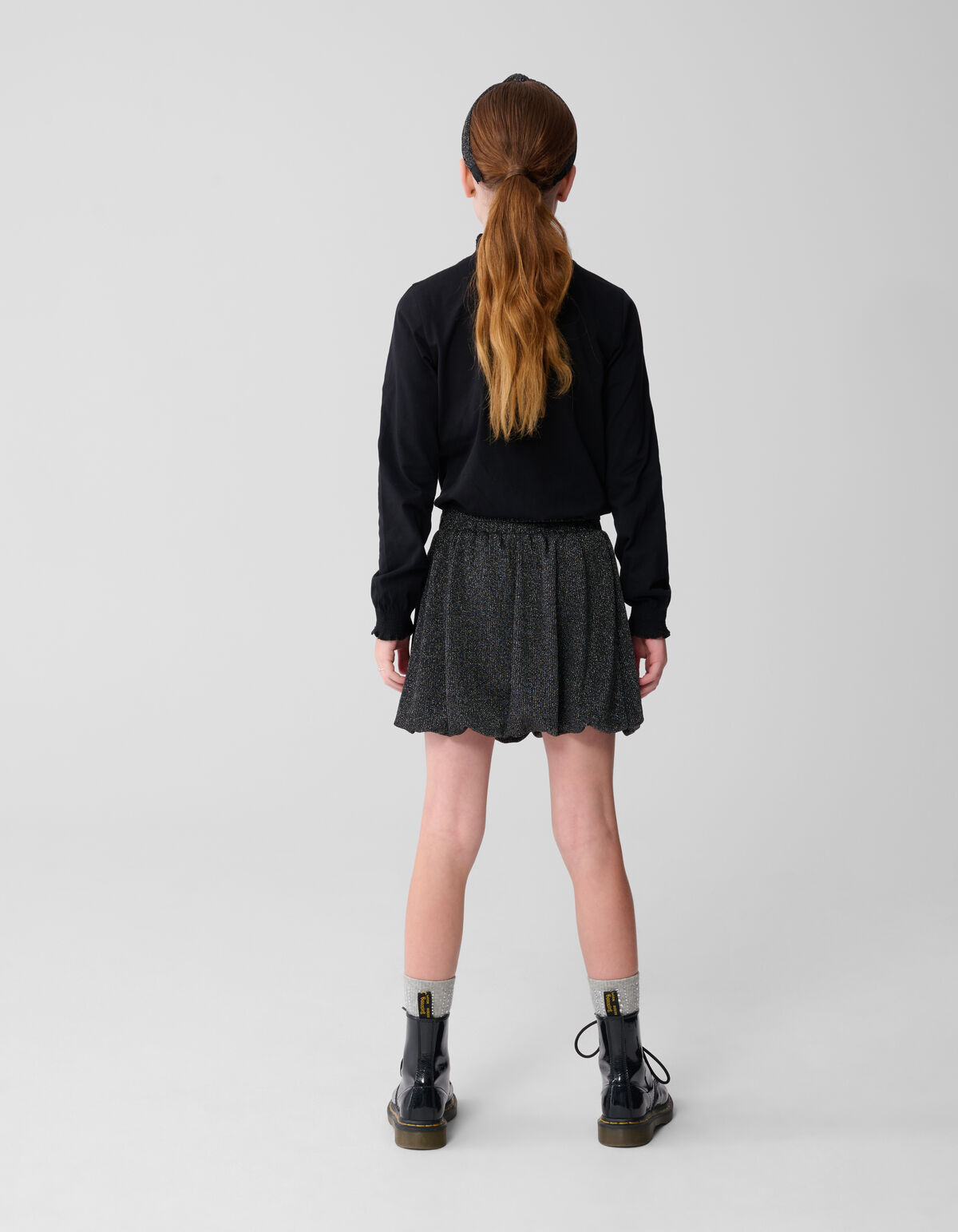 Minirock mit Glitzerschleife in Schwarz SHOEBY ACCESSOIRES