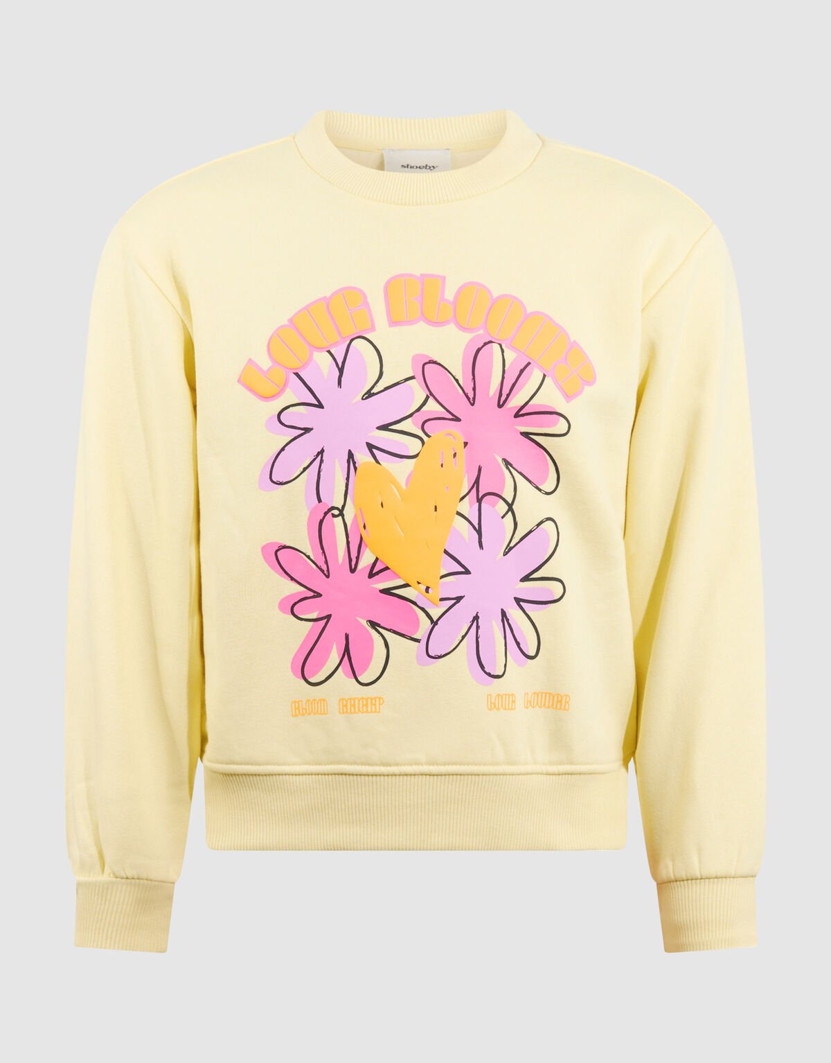 Bloem Artwork Pullover Hellgelb SHOEBY GIRLS