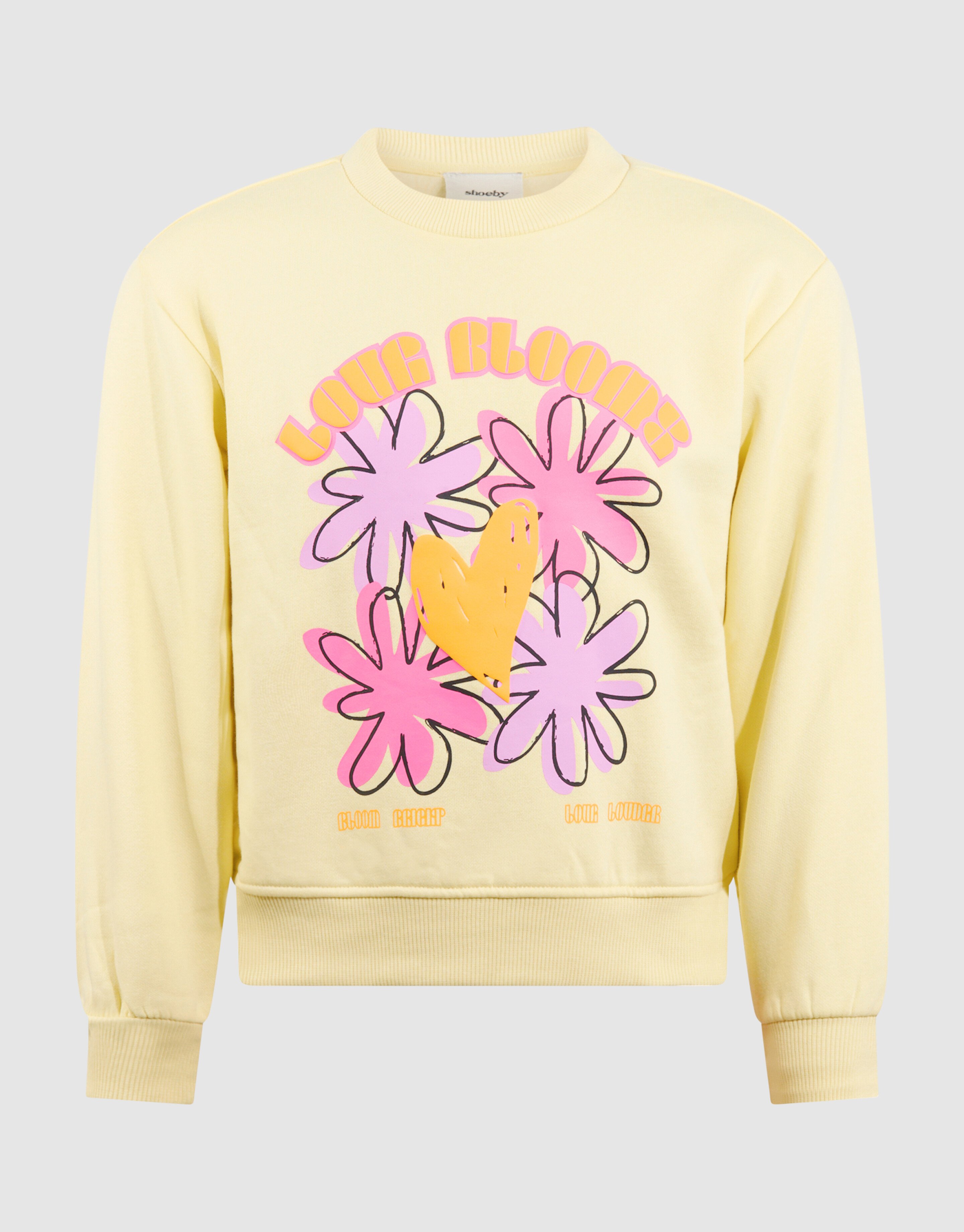 Bloem Artwork Pullover Hellgelb SHOEBY GIRLS