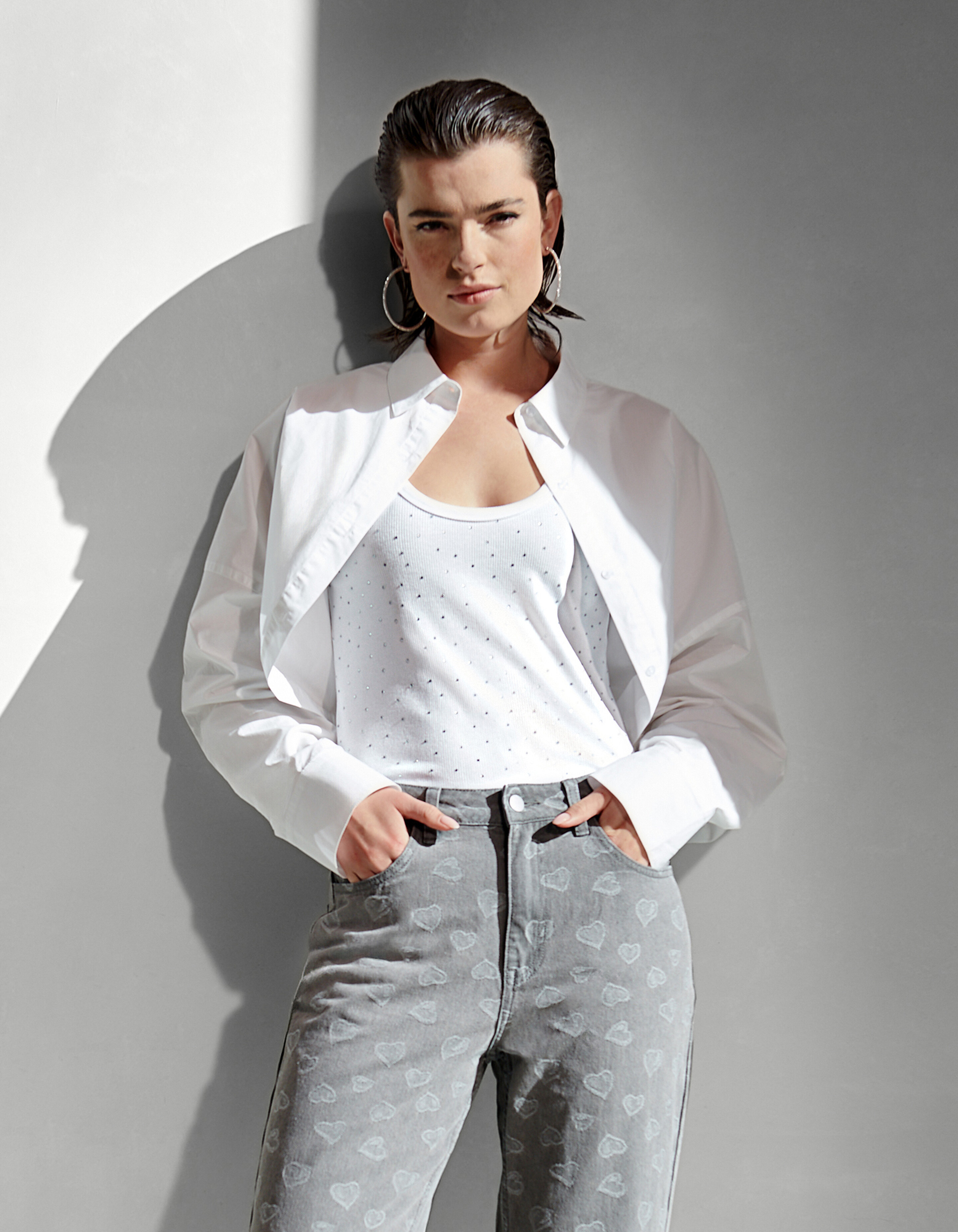 Gekürzte Popeline-Bluse Wit SHOEBY WOMEN