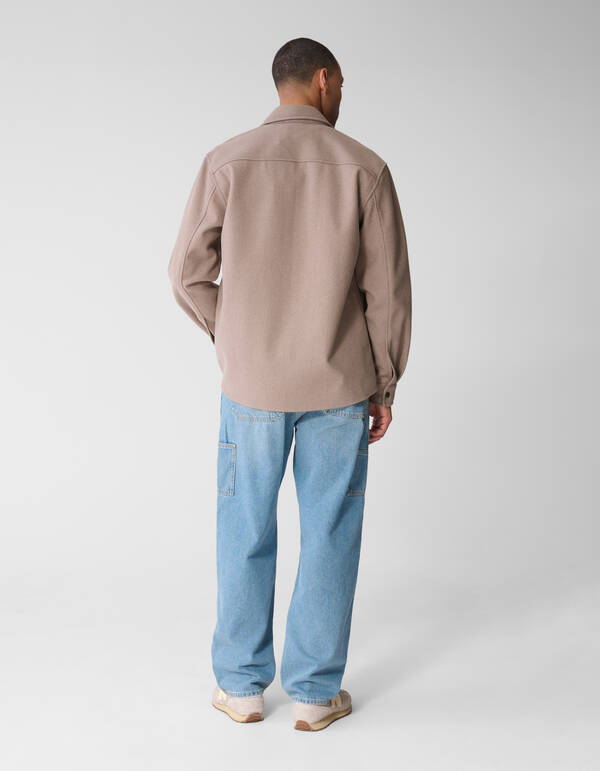 Soft Zip Overshirt Hellbraun SHOEBY MEN