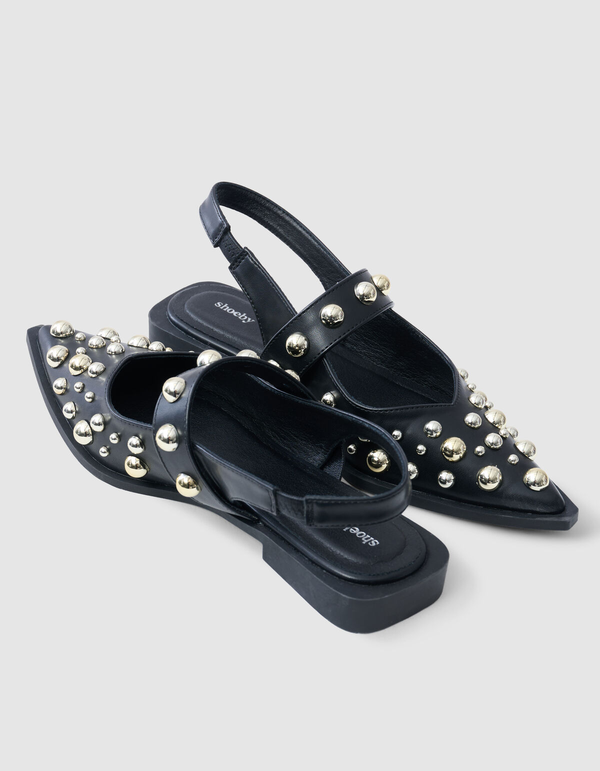 Studs Slingback Black SHOEBY SHOES