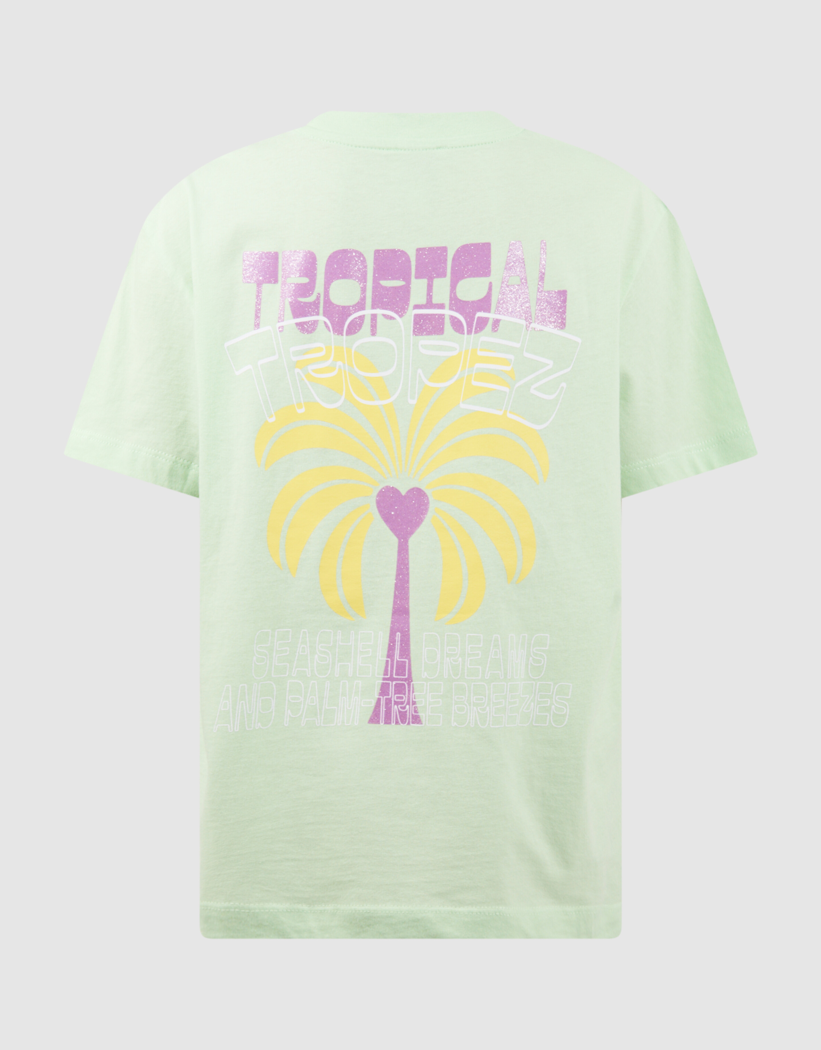 Tropical Artwork T-Shirt Hellgr&uuml;n SHOEBY GIRLS
