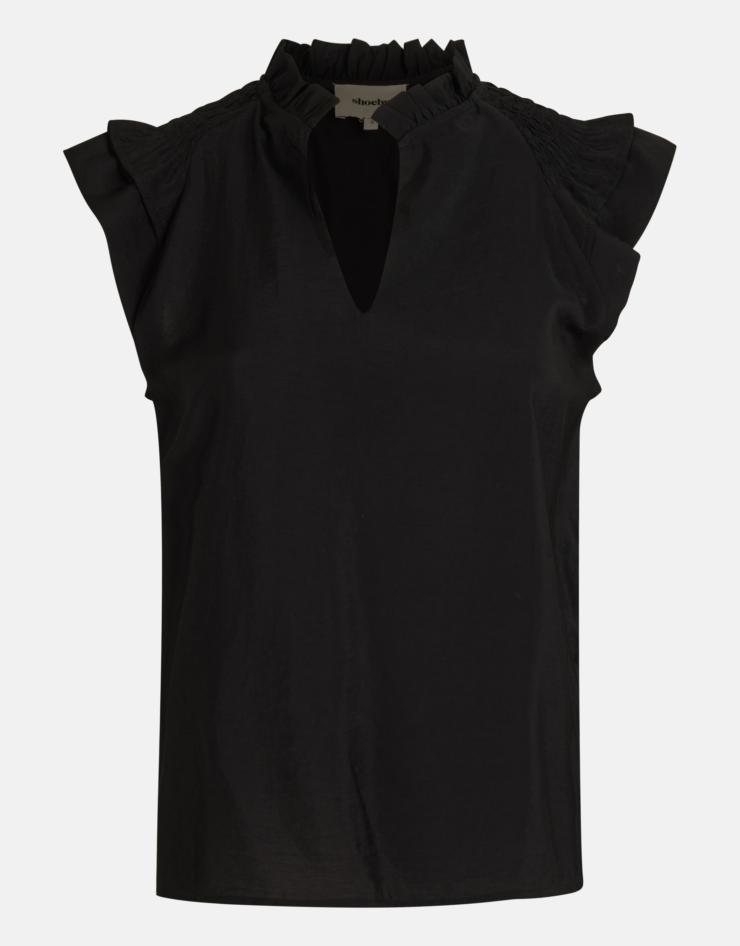 Rüschen-Top Schwarz SHOEBY WOMEN
