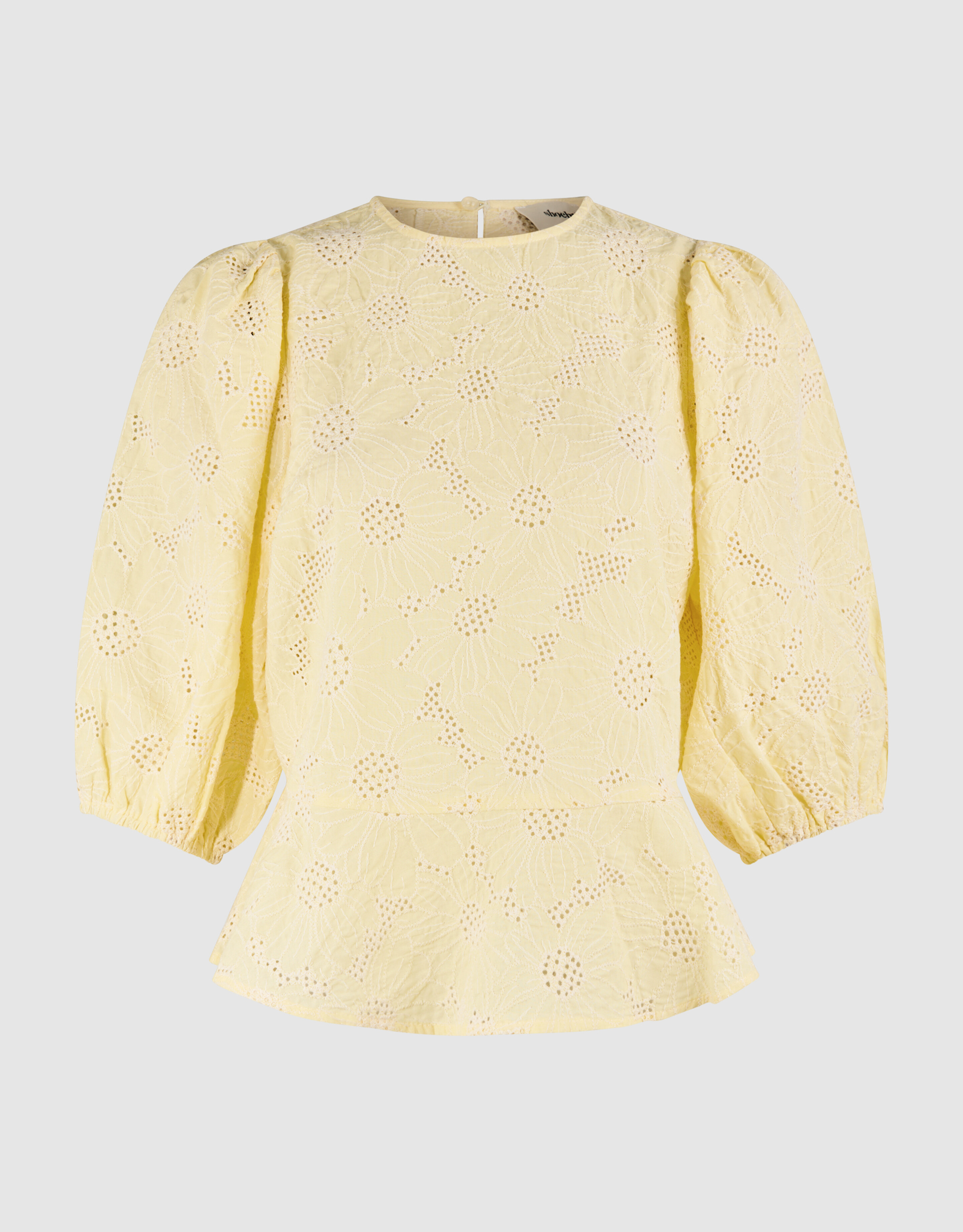 Blumenstruktur Top Hellgelb SHOEBY WOMEN