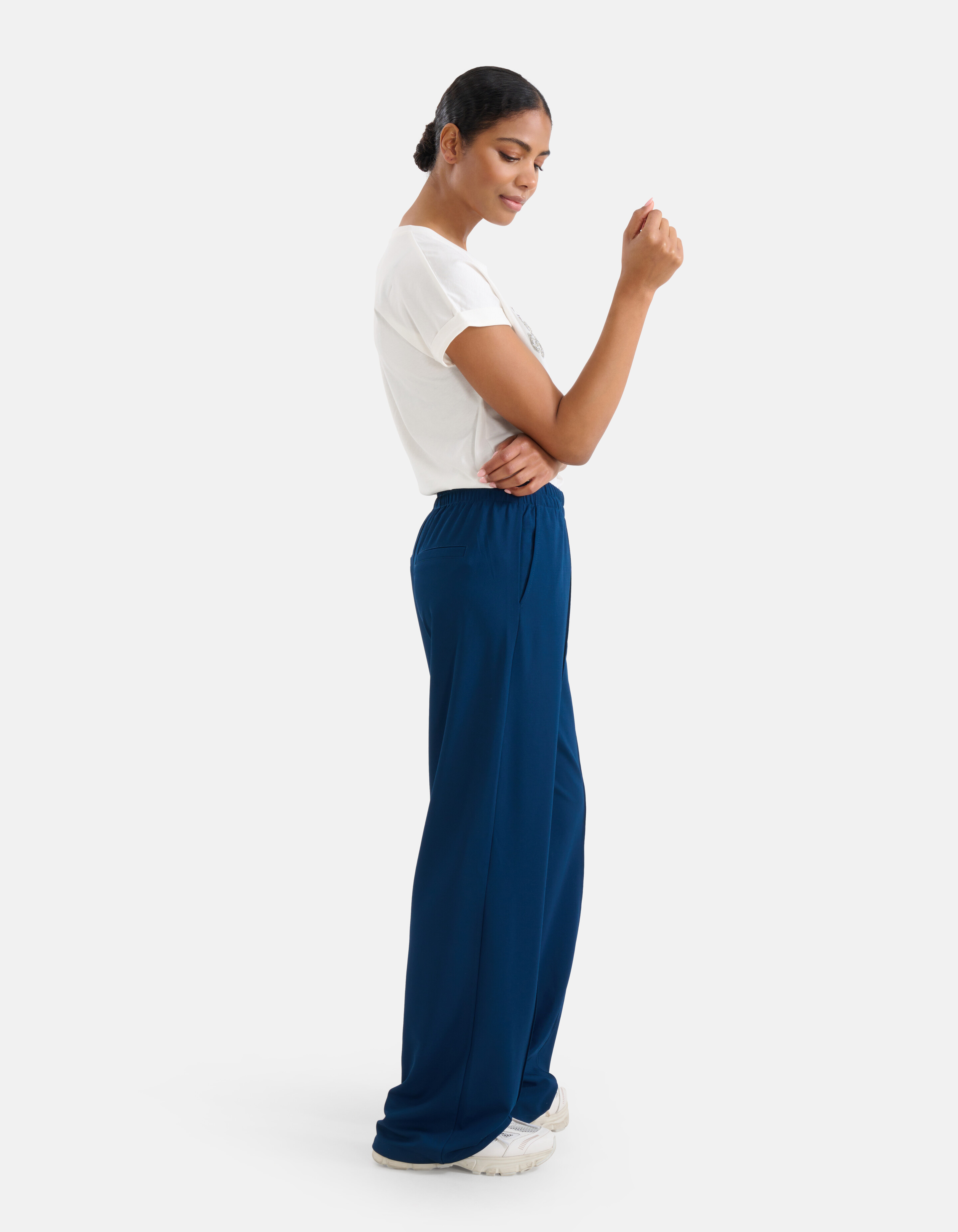 Basic-Hose mit weitem Bein Blau SHOEBY WOMEN