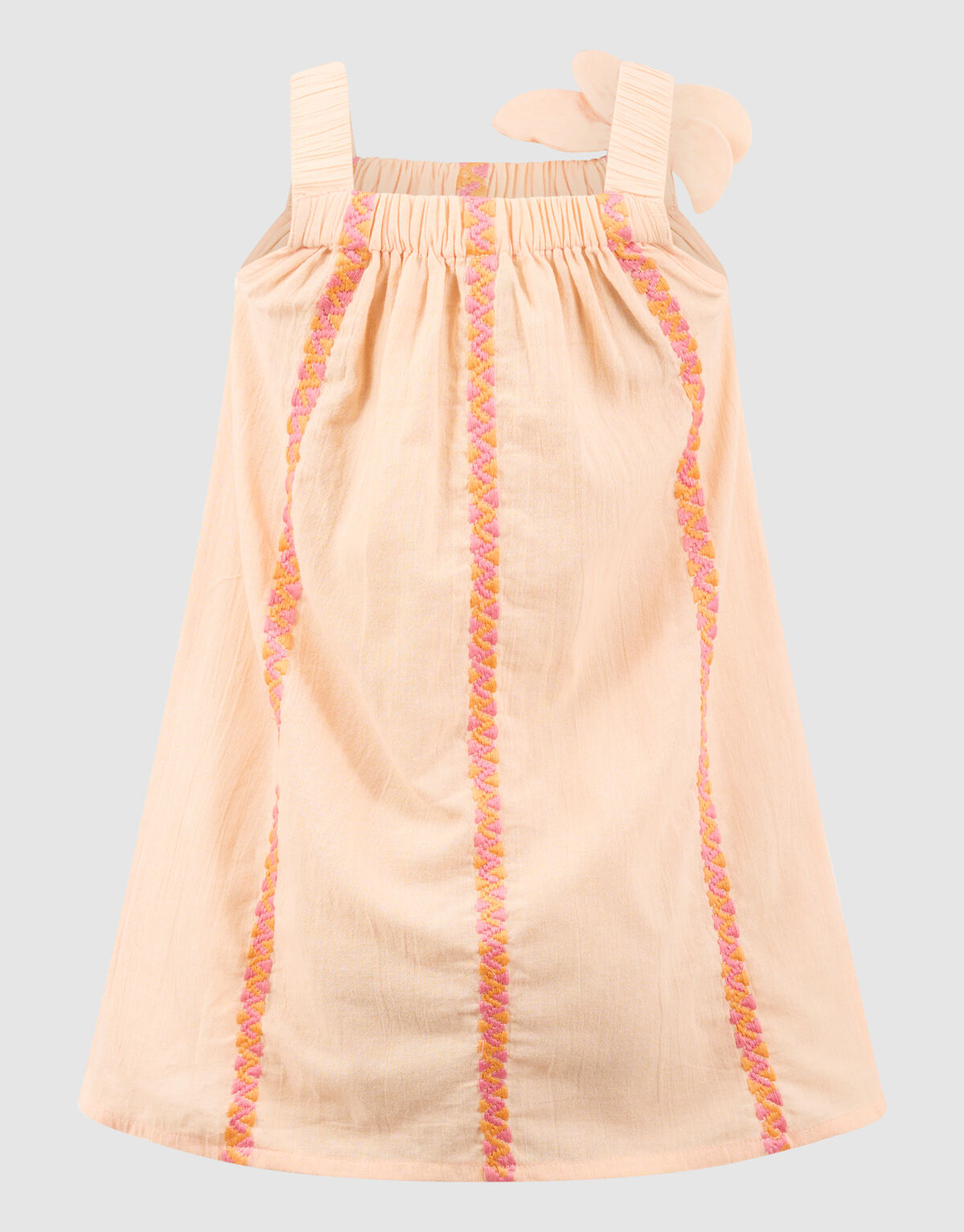 Blumenstickerei Mini Kleid Hellorange SHOEBY GIRLS