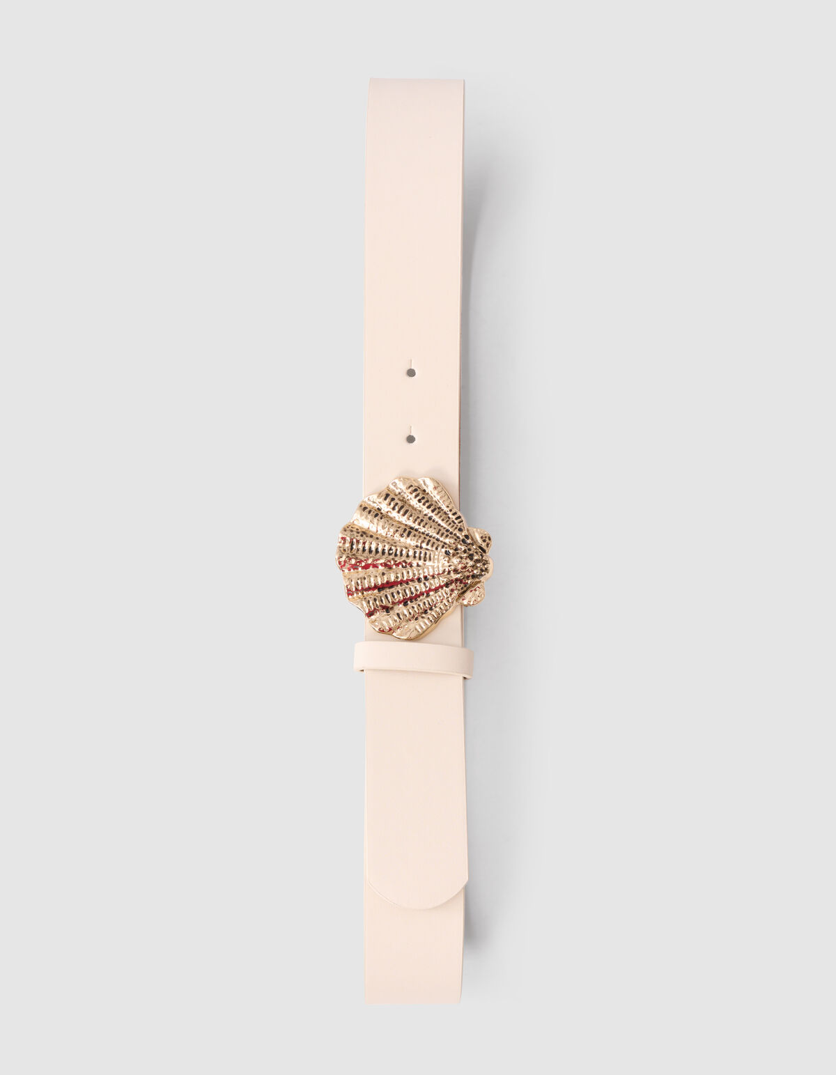 Shell Schnalle Gürtel Off White SHOEBY ACCESSOIRES
