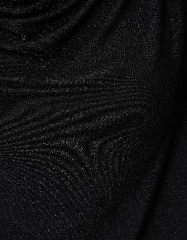 Glitzer-Drapiertes Top Schwarz SHOEBY WOMEN