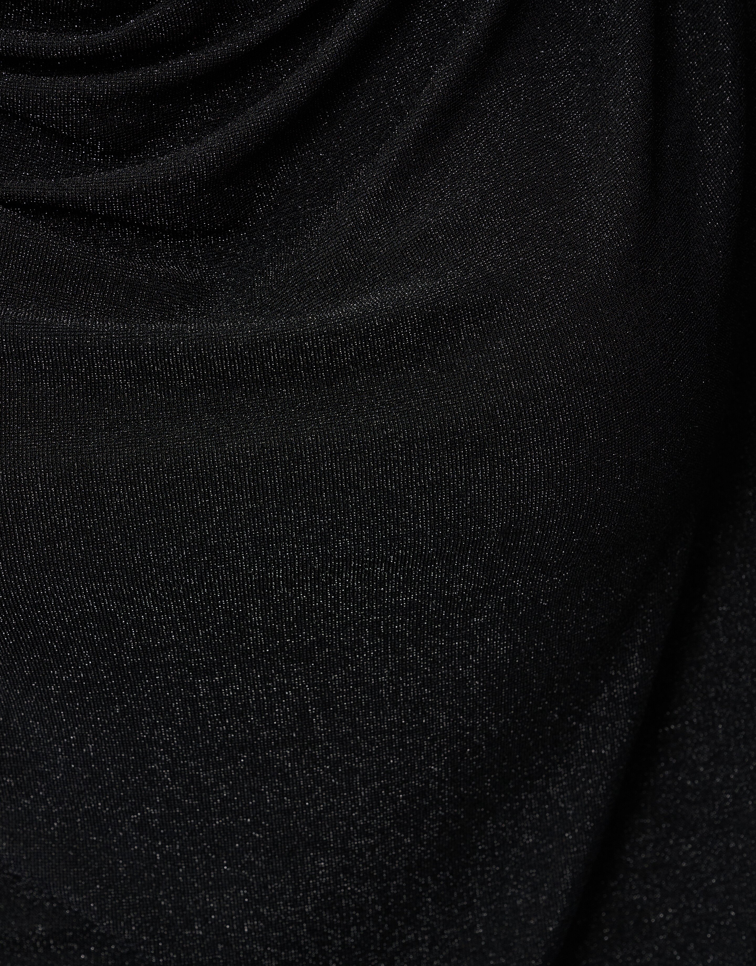 Glitzer-Drapiertes Top Schwarz SHOEBY WOMEN