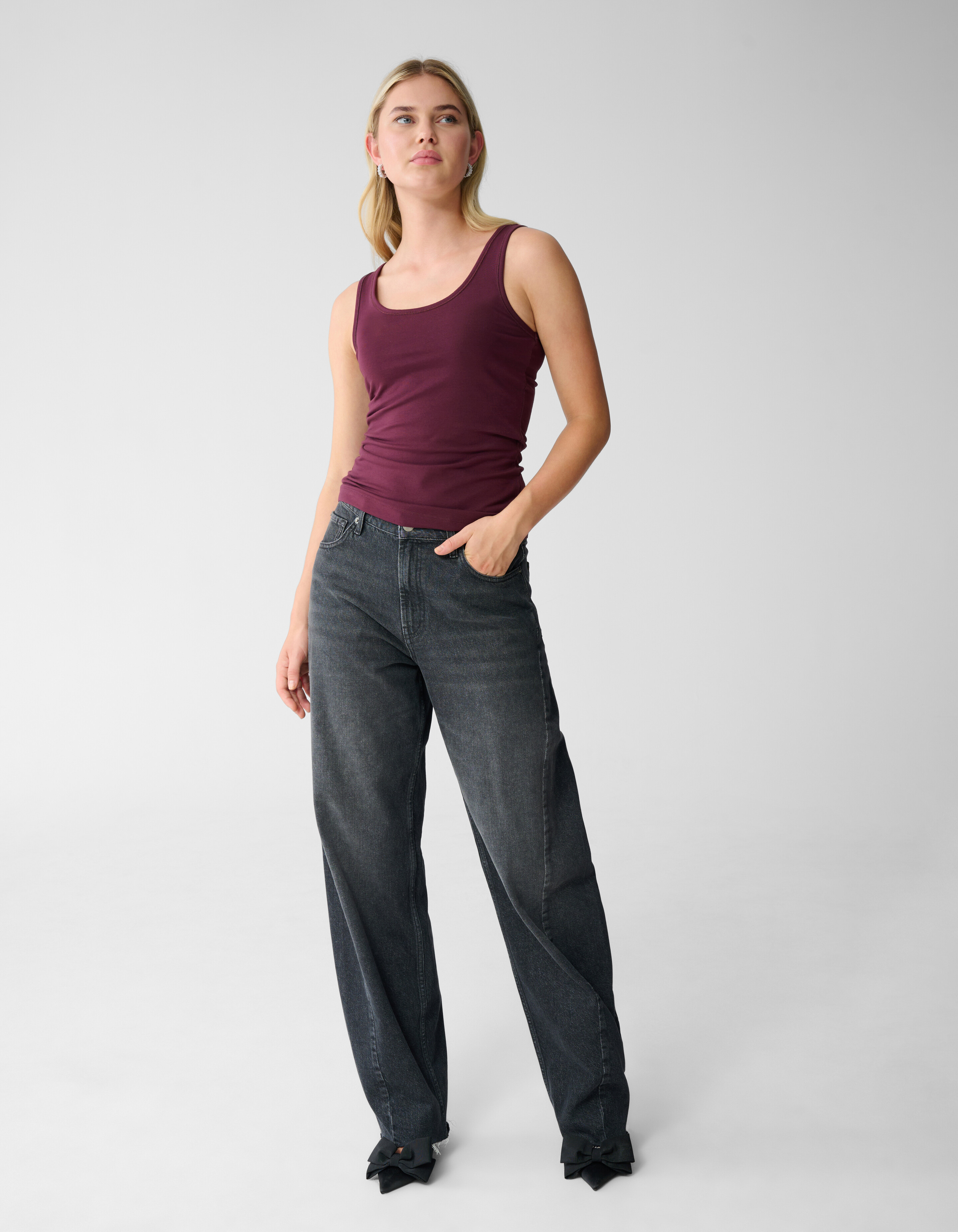 Basic Tanktop Dunkelrot SHOEBY WOMEN