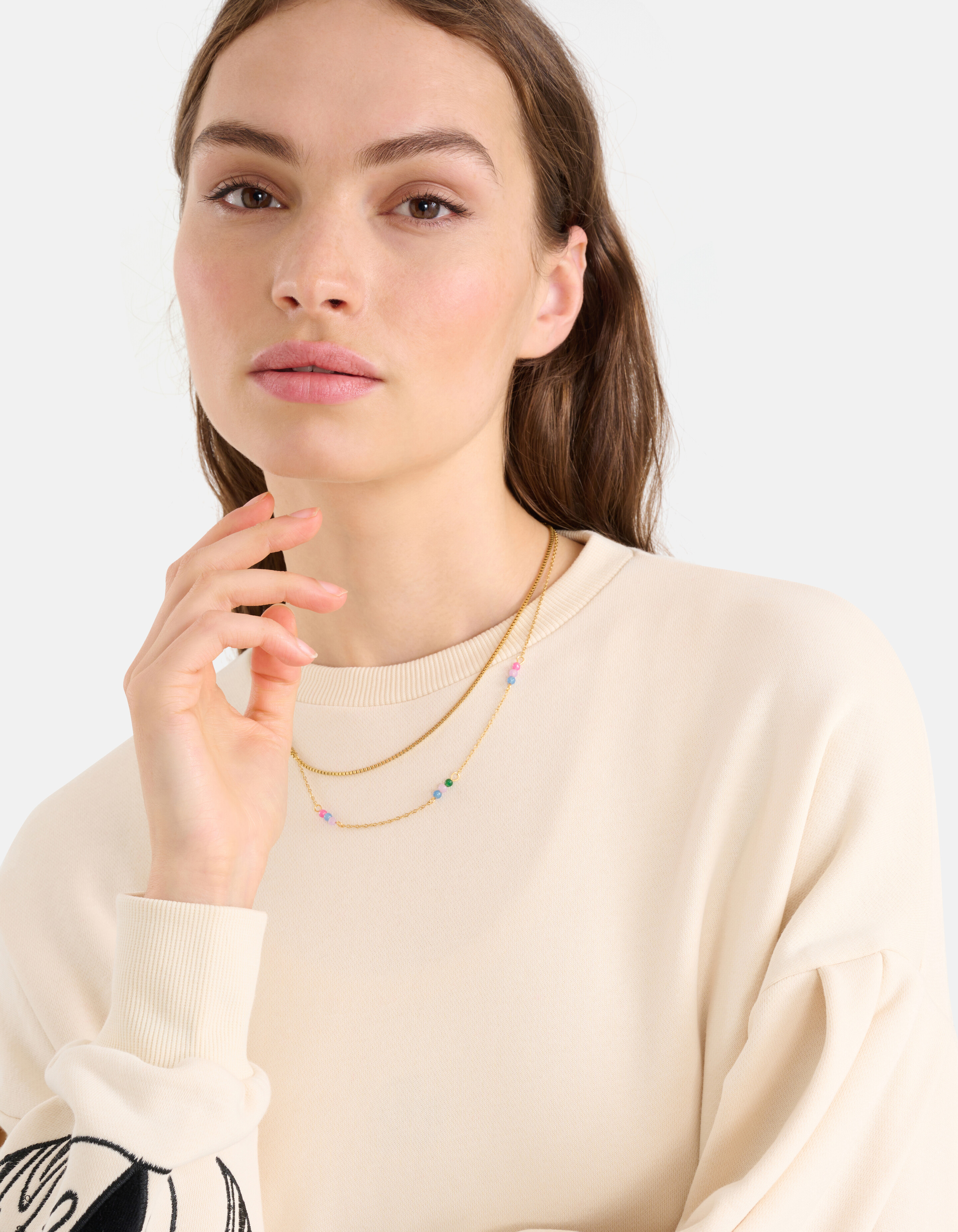 Doppelketten-Halskette Gold SHOEBY ACCESSOIRES