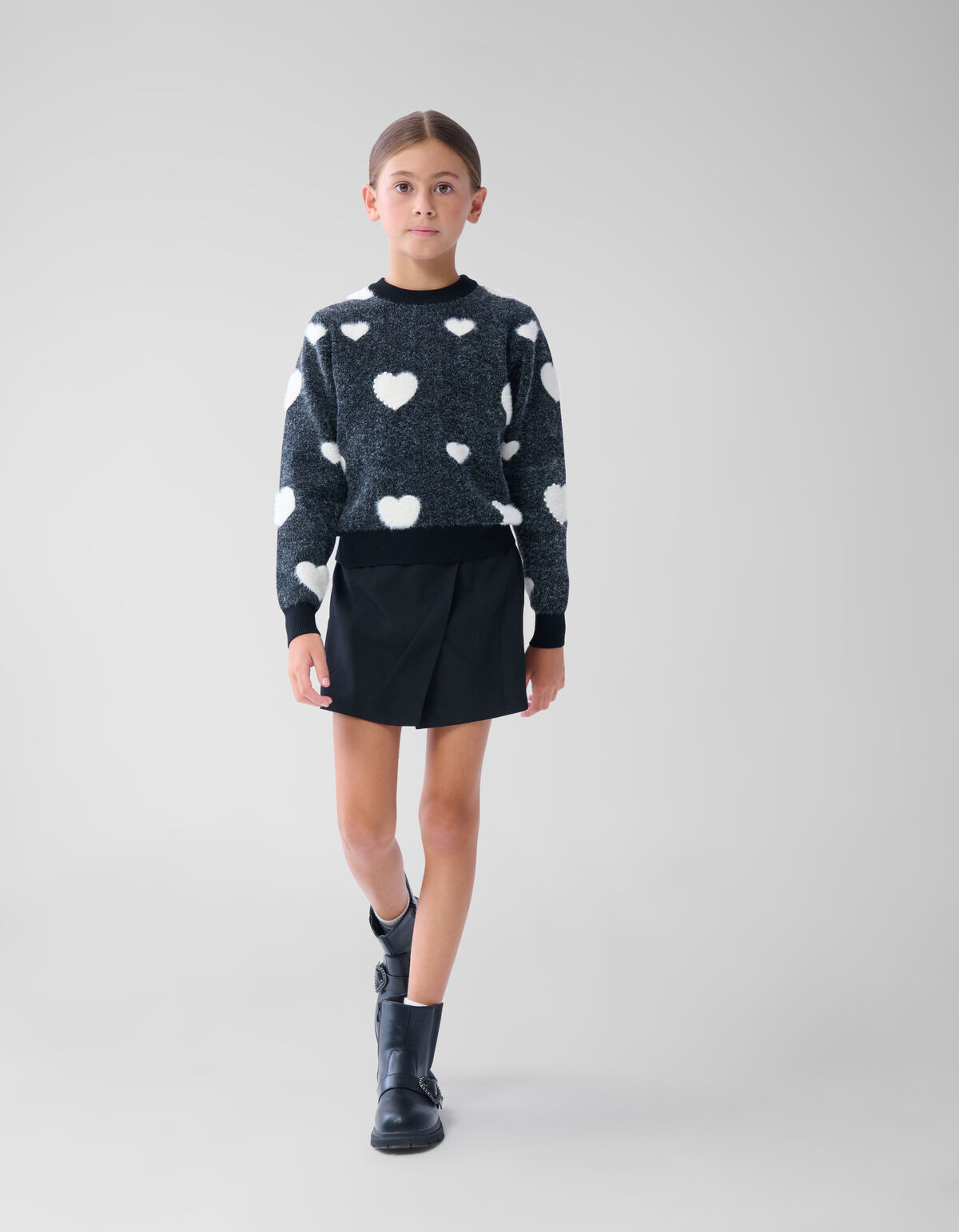 Revers Skort Schwarz SHOEBY GIRLS