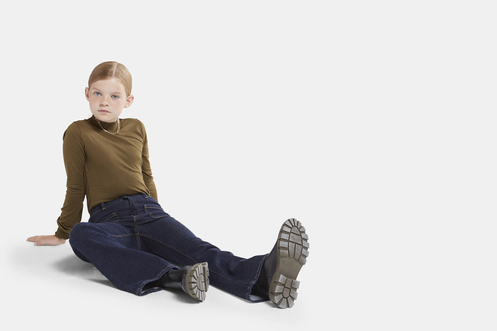 Dunkelgrünes Top aus Baumwolle SHOEBY GIRLS