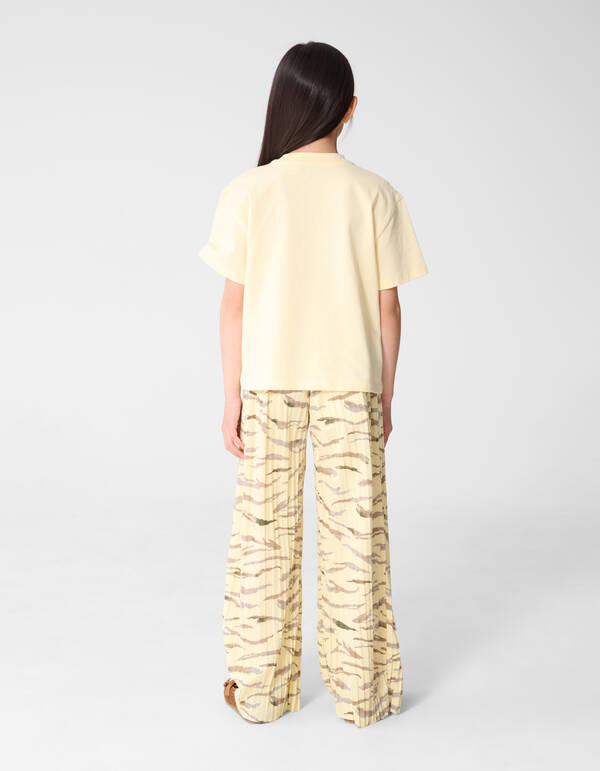 Tiger Plissee Weite Hose Hellgelb SHOEBY GIRLS