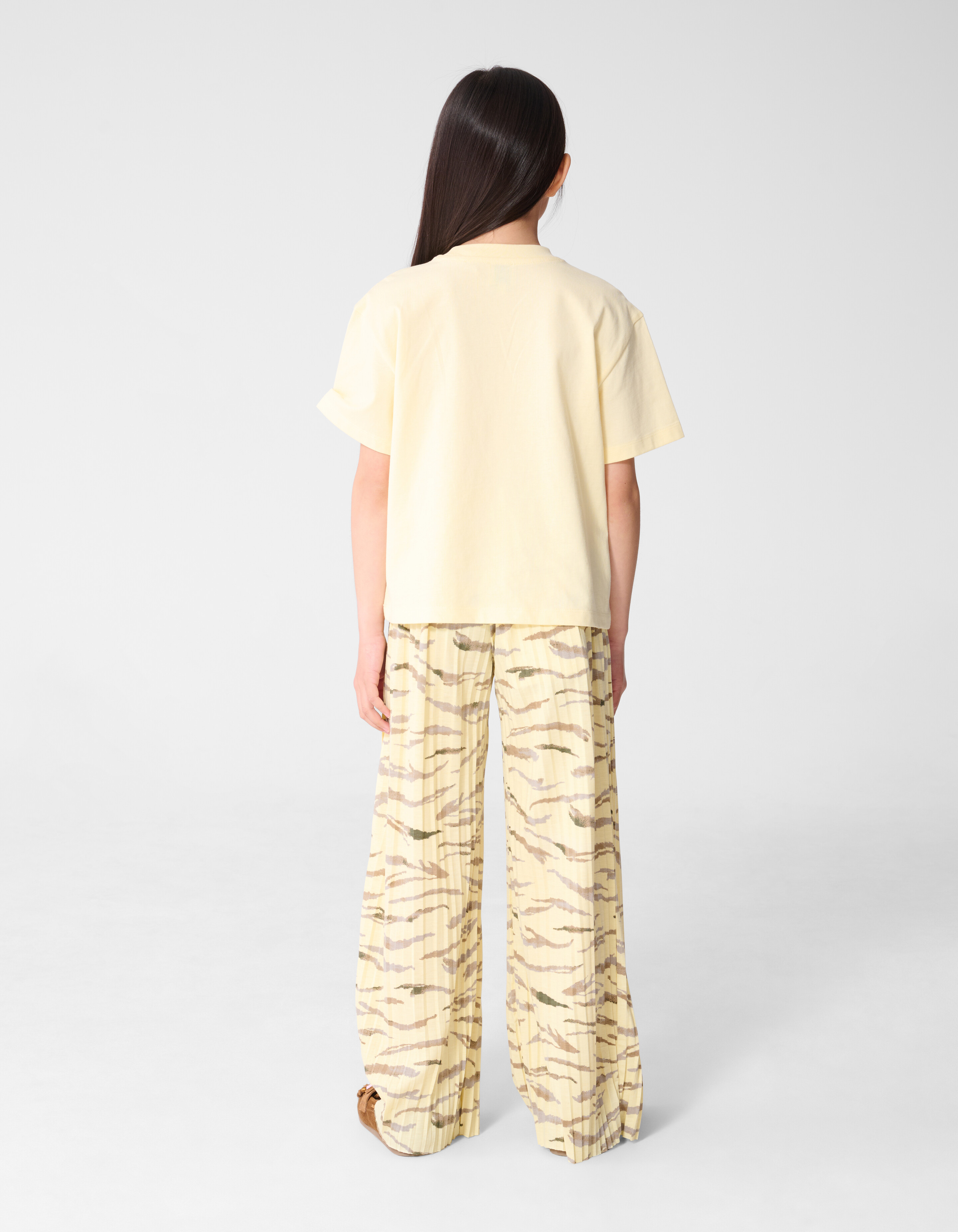Tiger Plissee Hose Hellgelb SHOEBY GIRLS