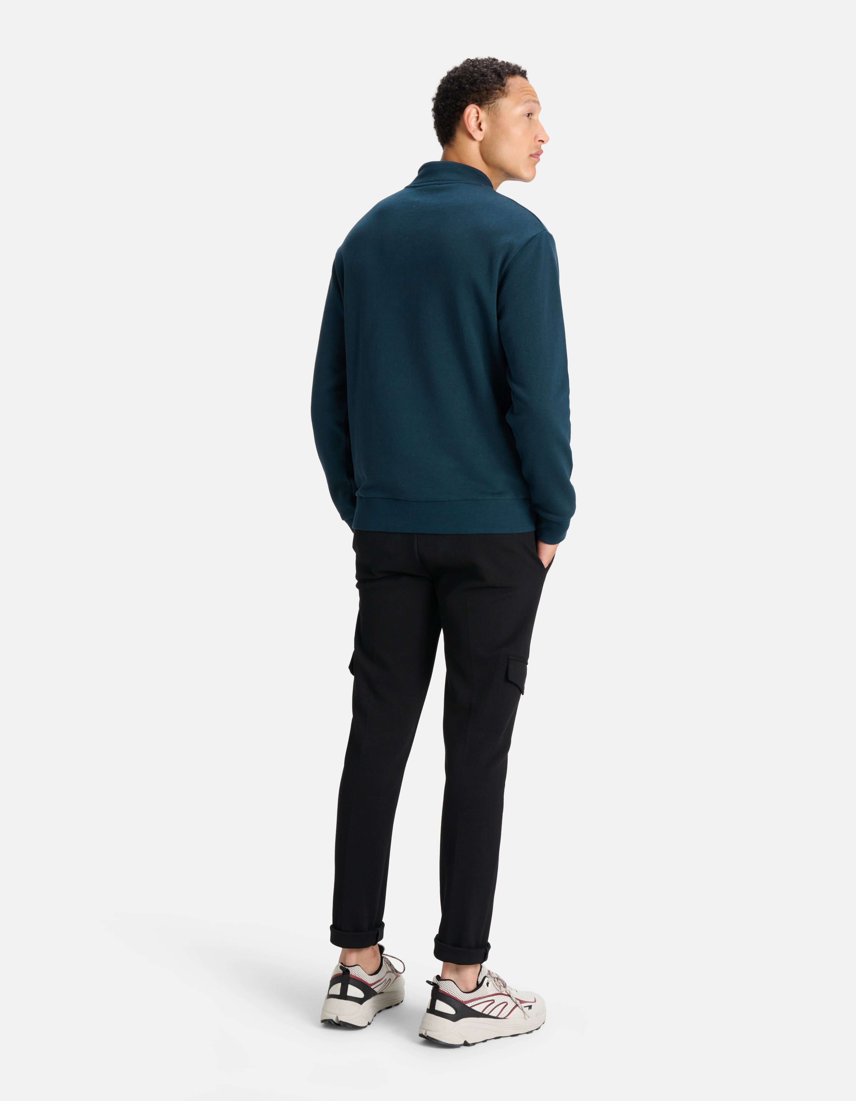 Zip-Pullover Dunkelgrün SHOEBY MEN