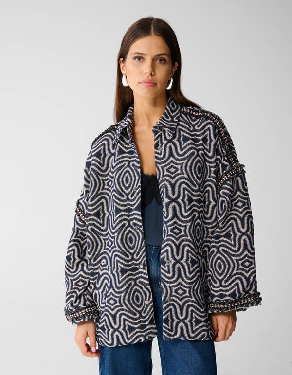 Jacquard Tape Jack Dunkelblau Von Mieke SHOEBY WOMEN