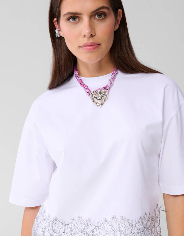 Spitzen-T-Shirt Weiß SHOEBY WOMEN